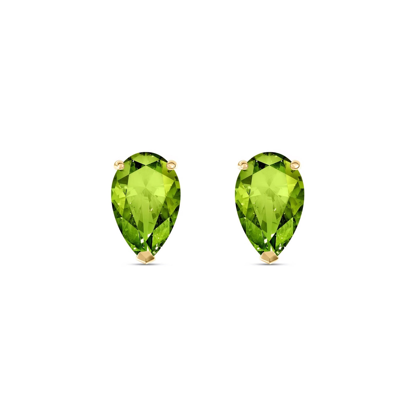 Yellow Gold Grace Earrings Ruby 10K — Elisabetta