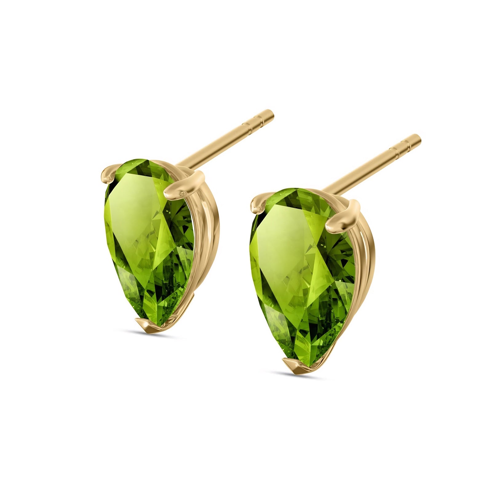Yellow Gold Grace Earrings Ruby 10K — Elisabetta