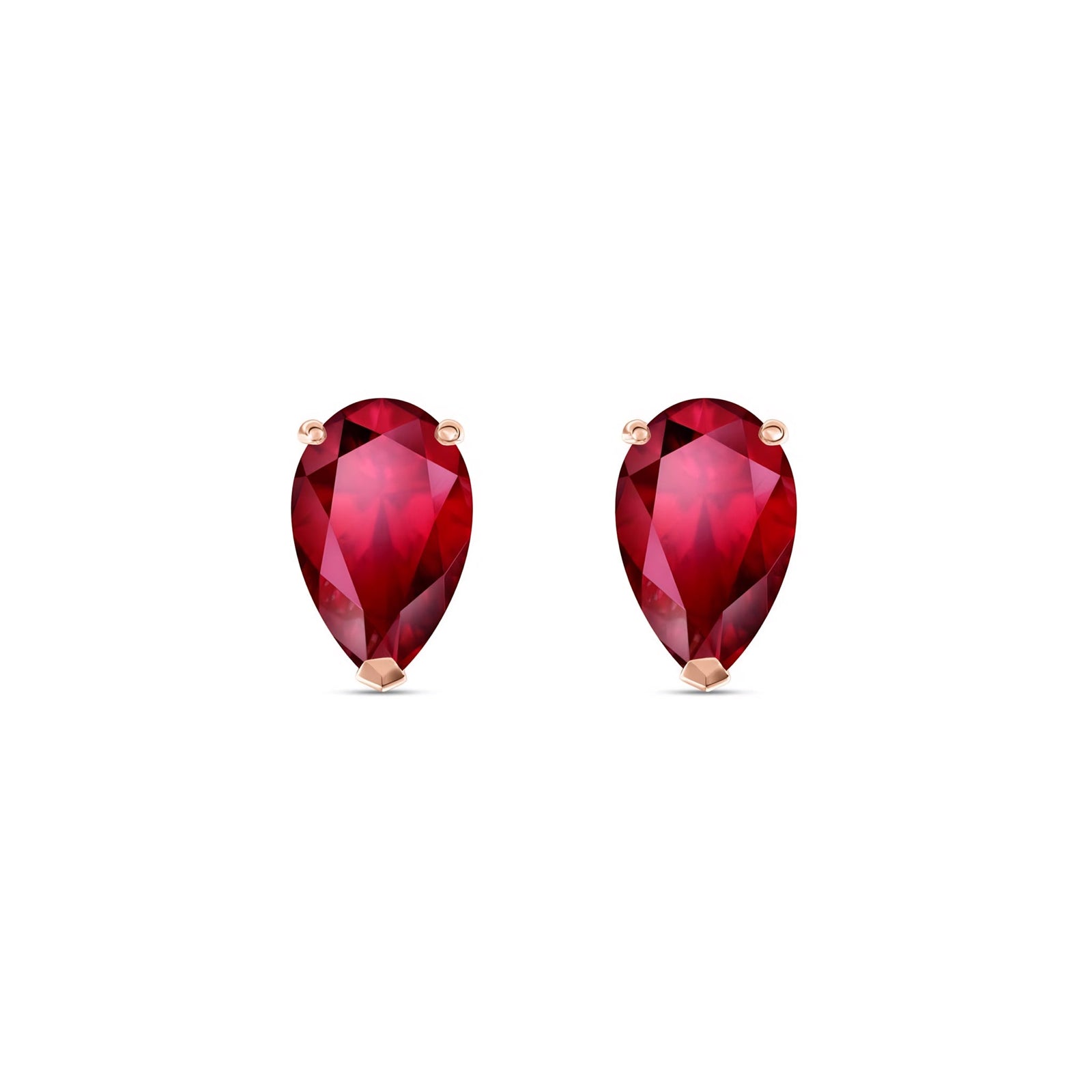 Rose Gold Grace Earrings White Topaz 10K — Elisabetta