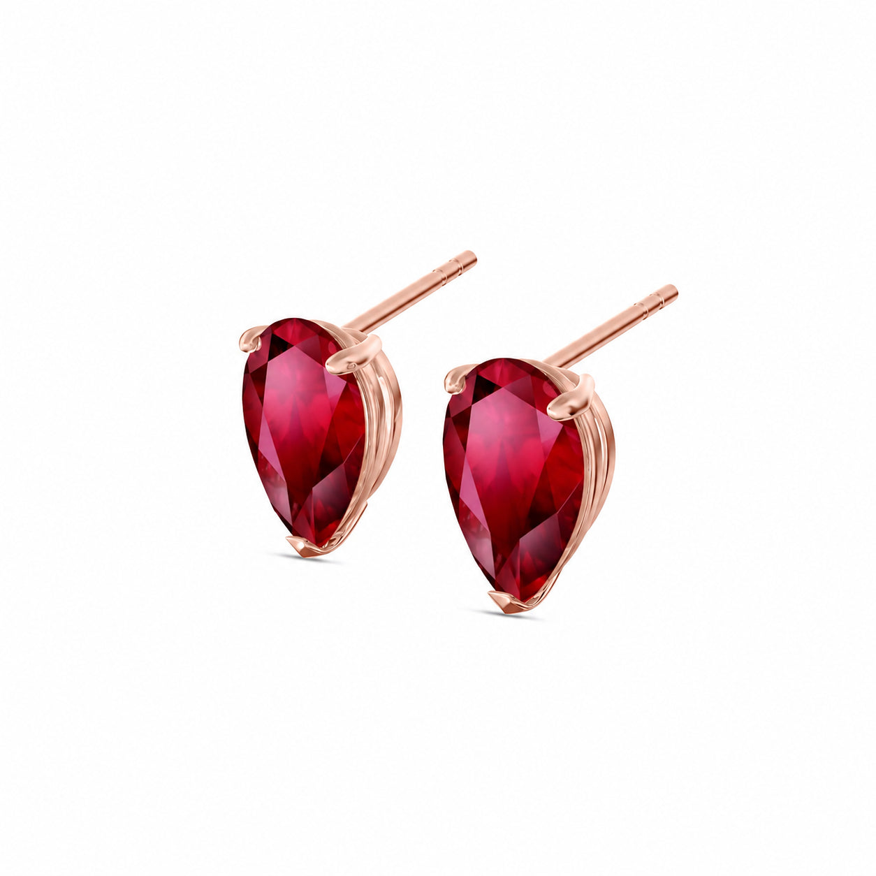 Rose Gold Grace Earrings White Topaz 10K — Elisabetta