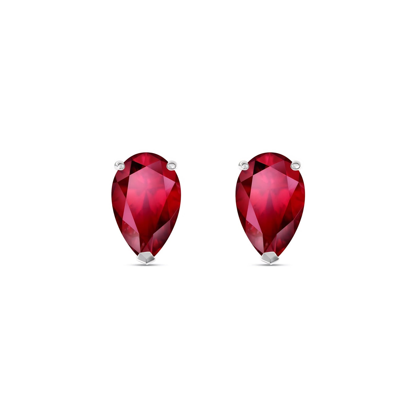 White Gold Grace Earrings White Topaz 10K — Elisabetta