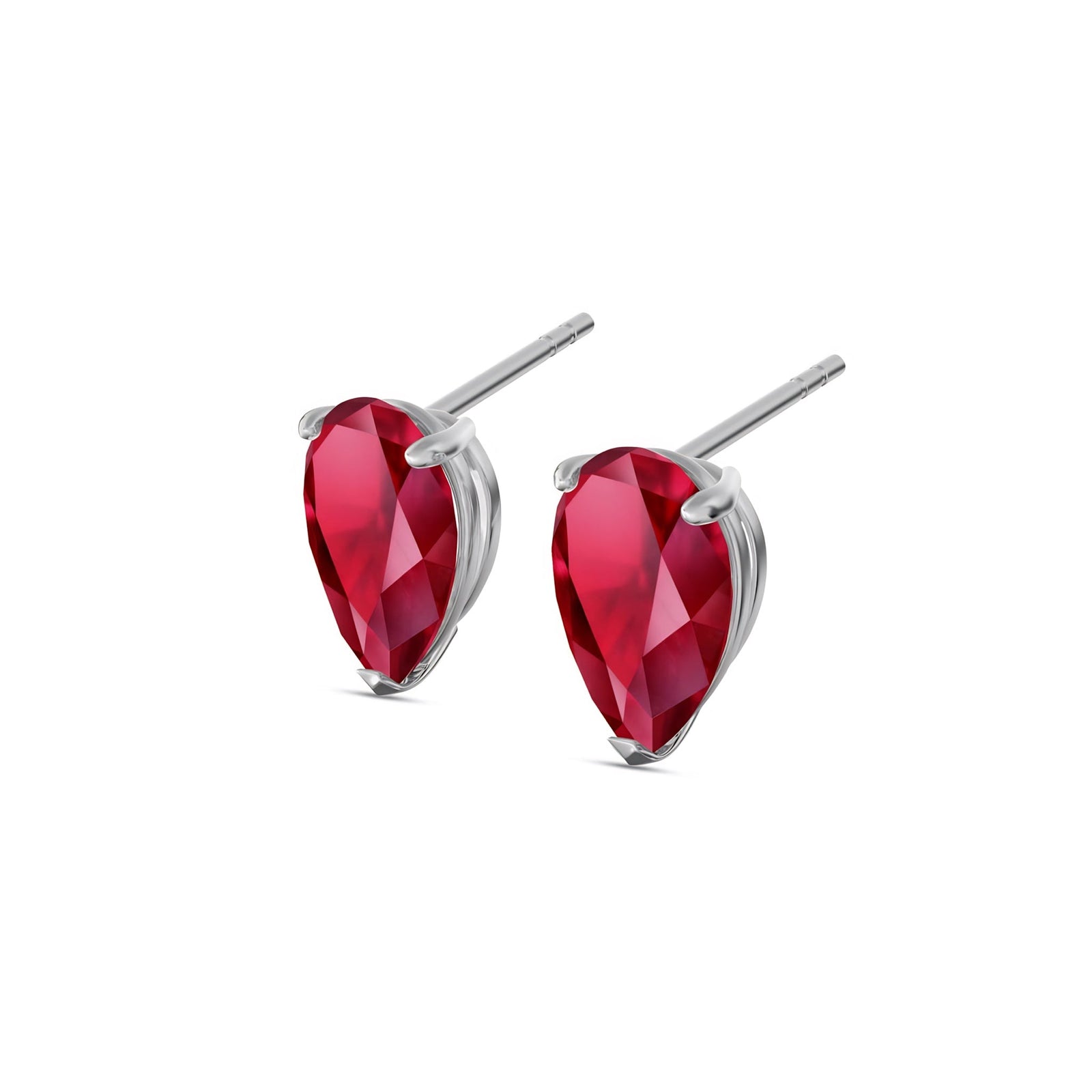White Gold Grace Earrings White Topaz 10K — Elisabetta