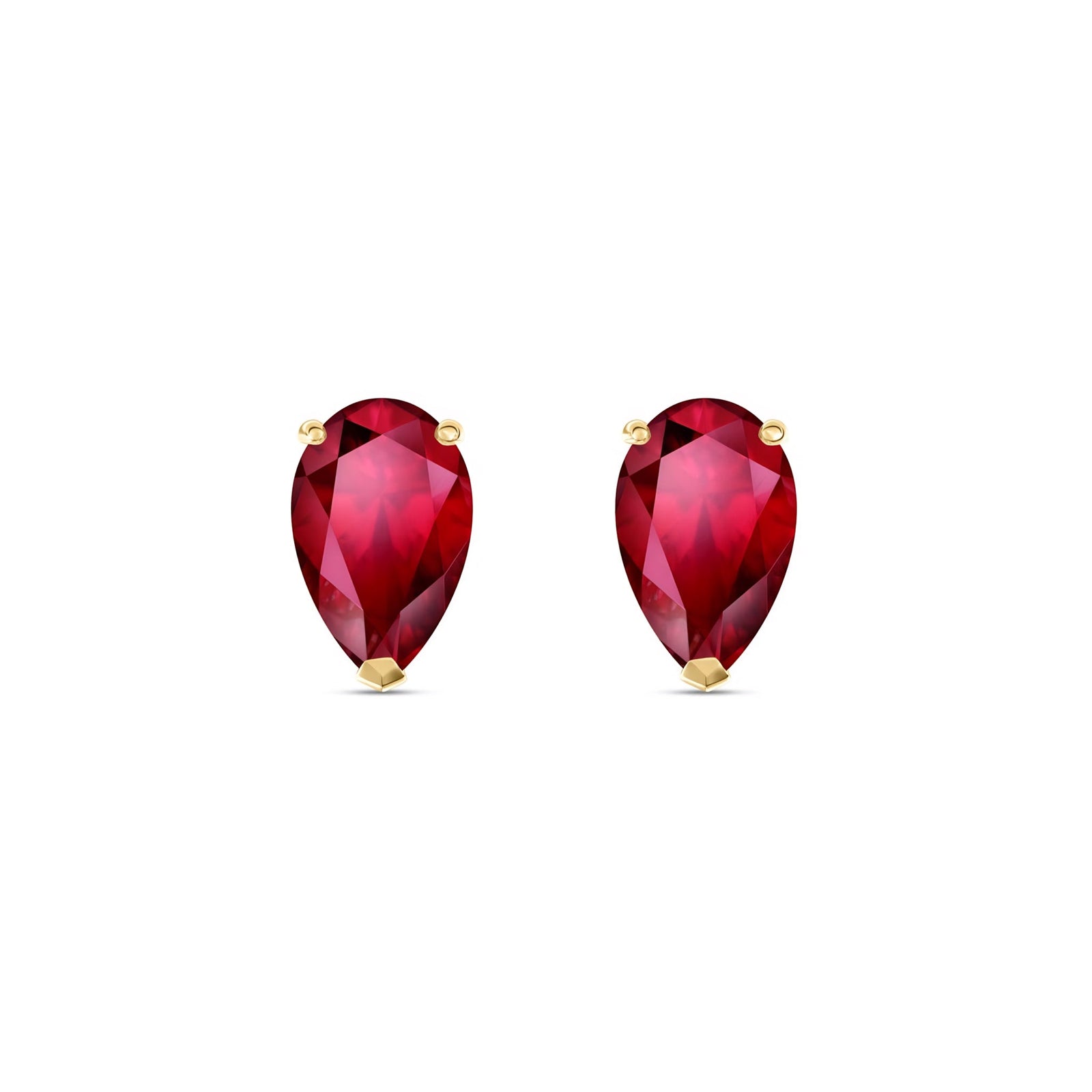 Yellow Gold Grace Earrings White Topaz 10K — Elisabetta