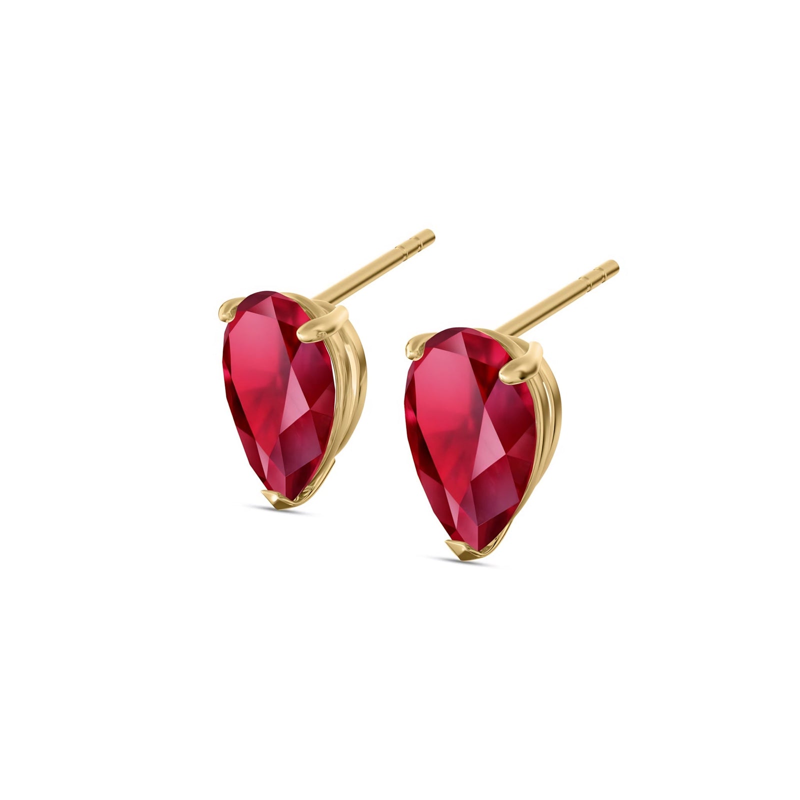 Yellow Gold Grace Earrings White Topaz 10K — Elisabetta