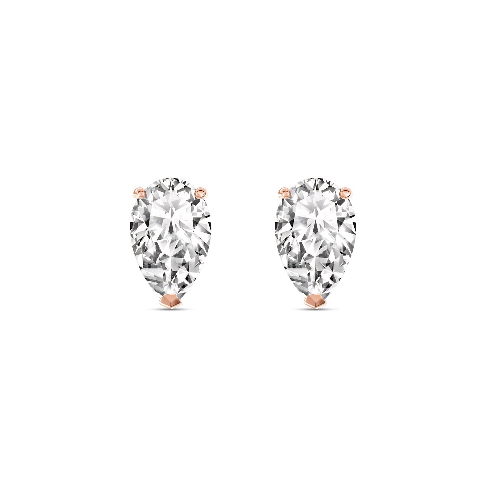 Rose Gold Grace Earrings Green Amethyst 10K — Elisabetta