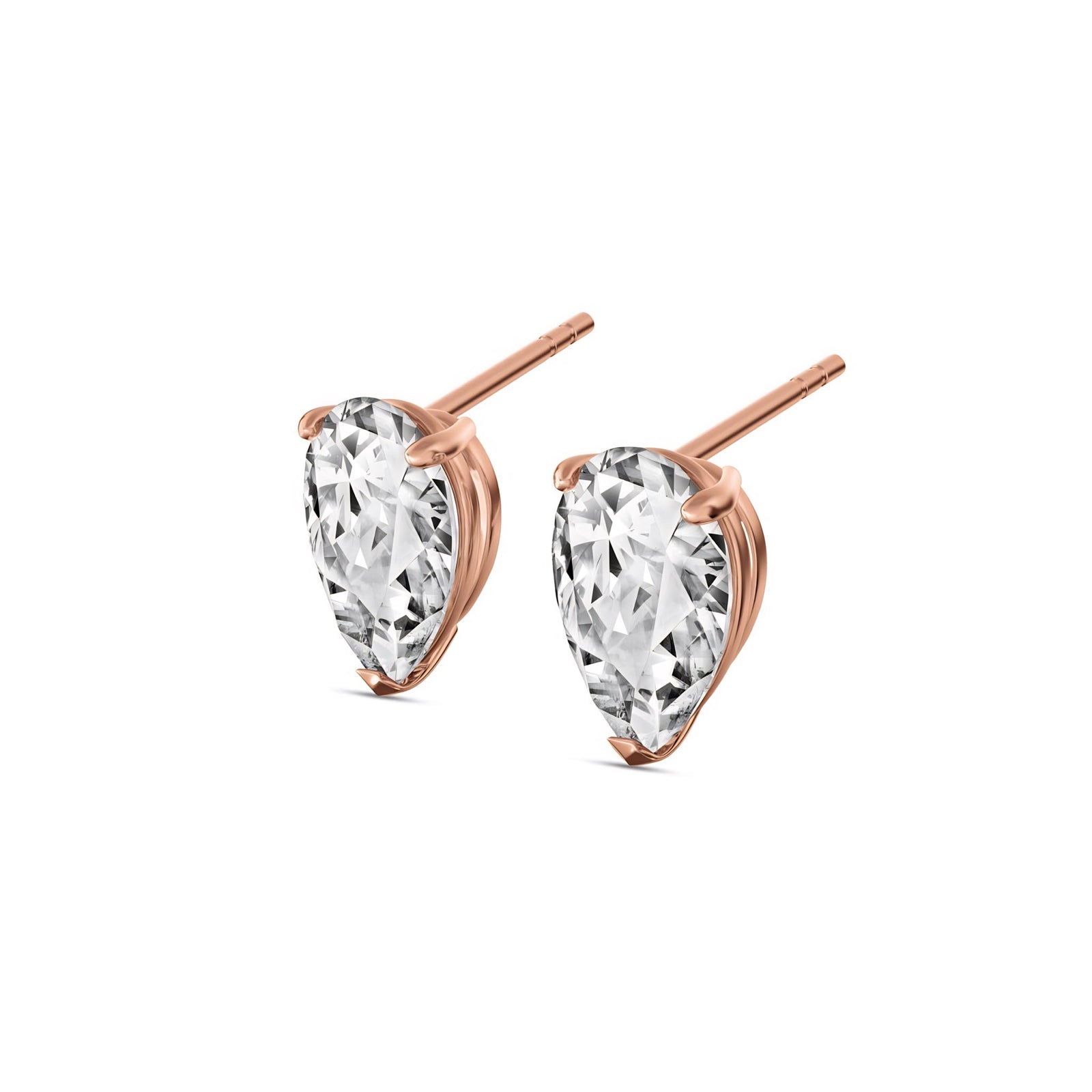 Rose Gold Grace Earrings Green Amethyst 10K — Elisabetta