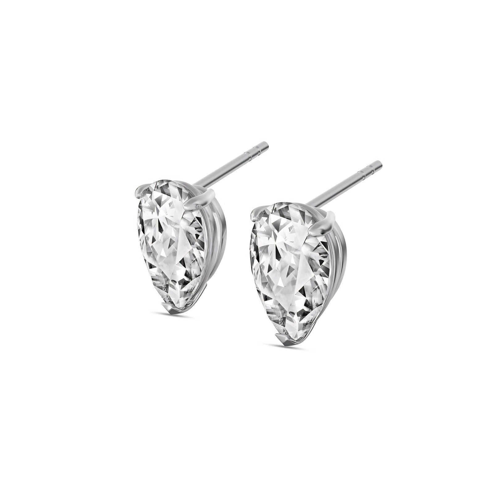 White Gold Grace Earrings Green Amethyst 10K — Elisabetta