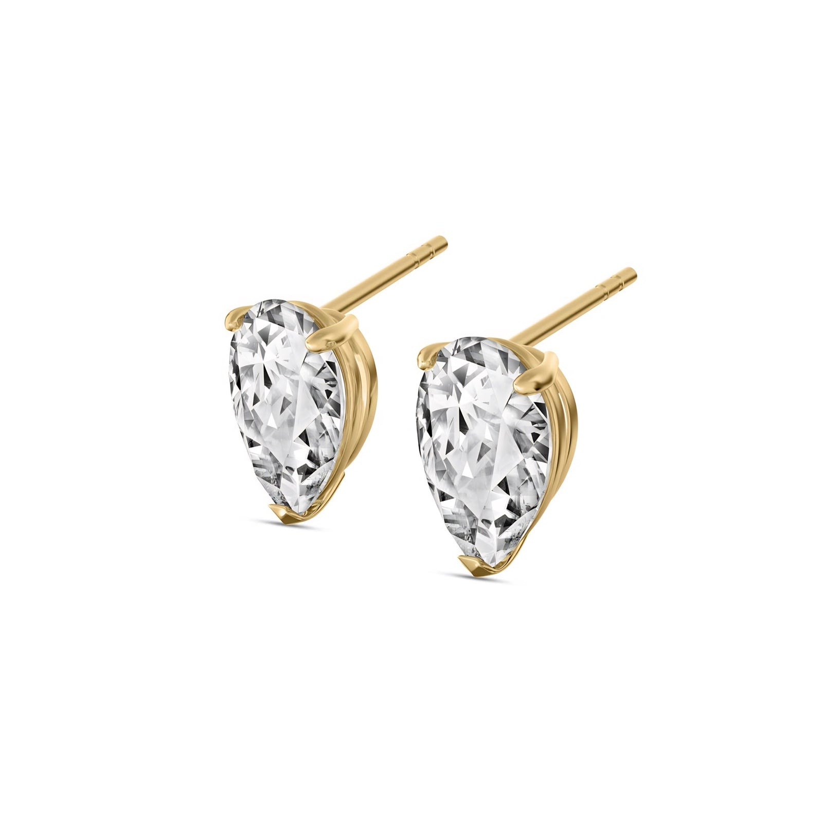 Yellow Gold Grace Earrings Green Amethyst 10K — Elisabetta