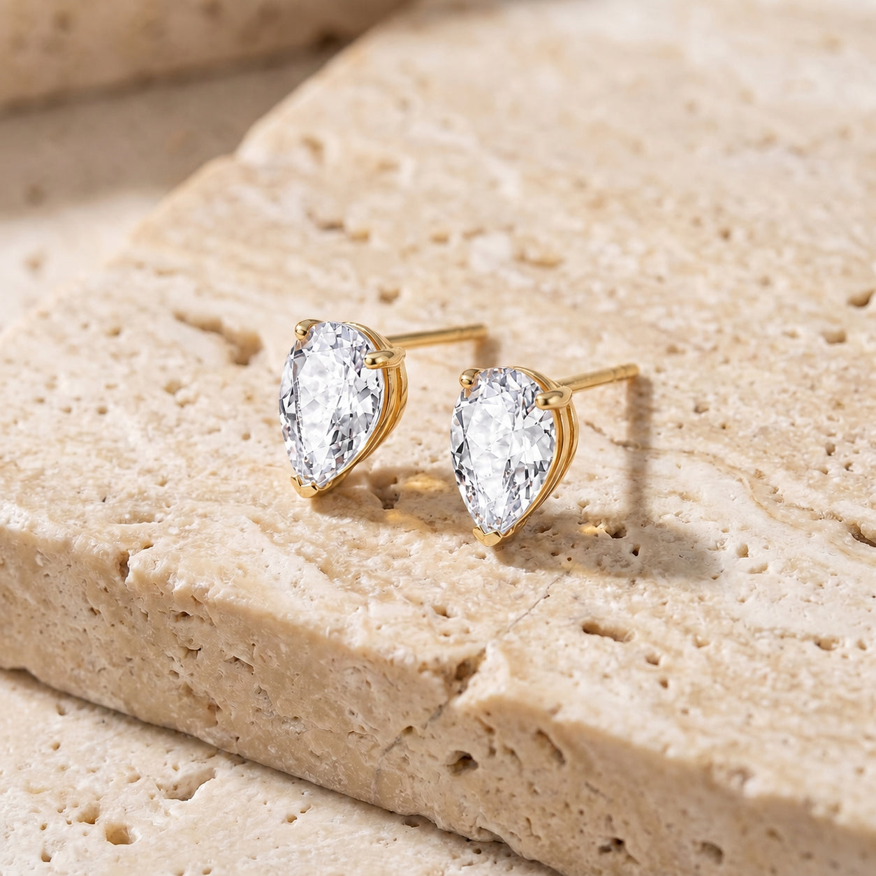 Yellow Gold Grace Earrings Green Amethyst 10K — Elisabetta