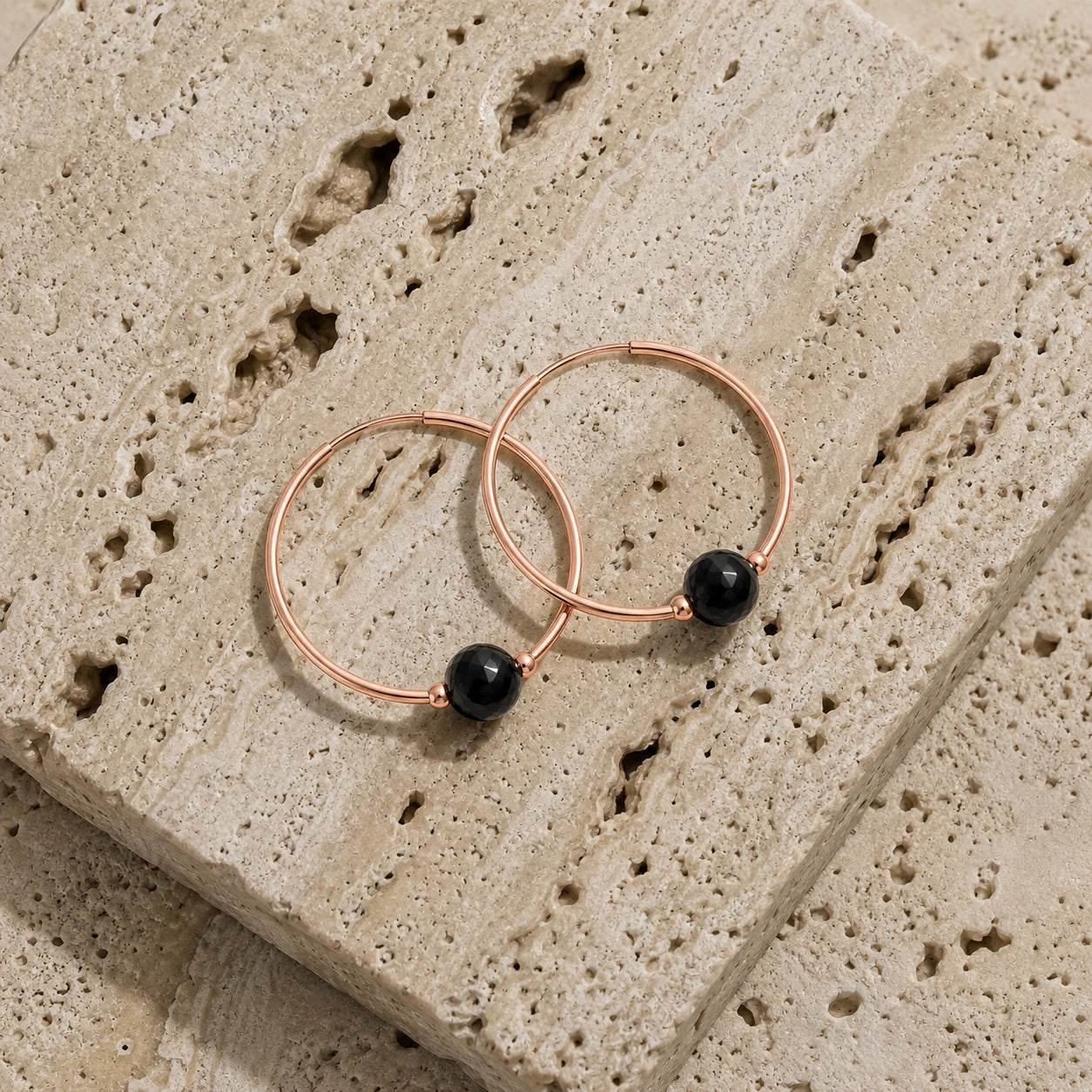 Rose Gold Black Onyx — Mariafilomena