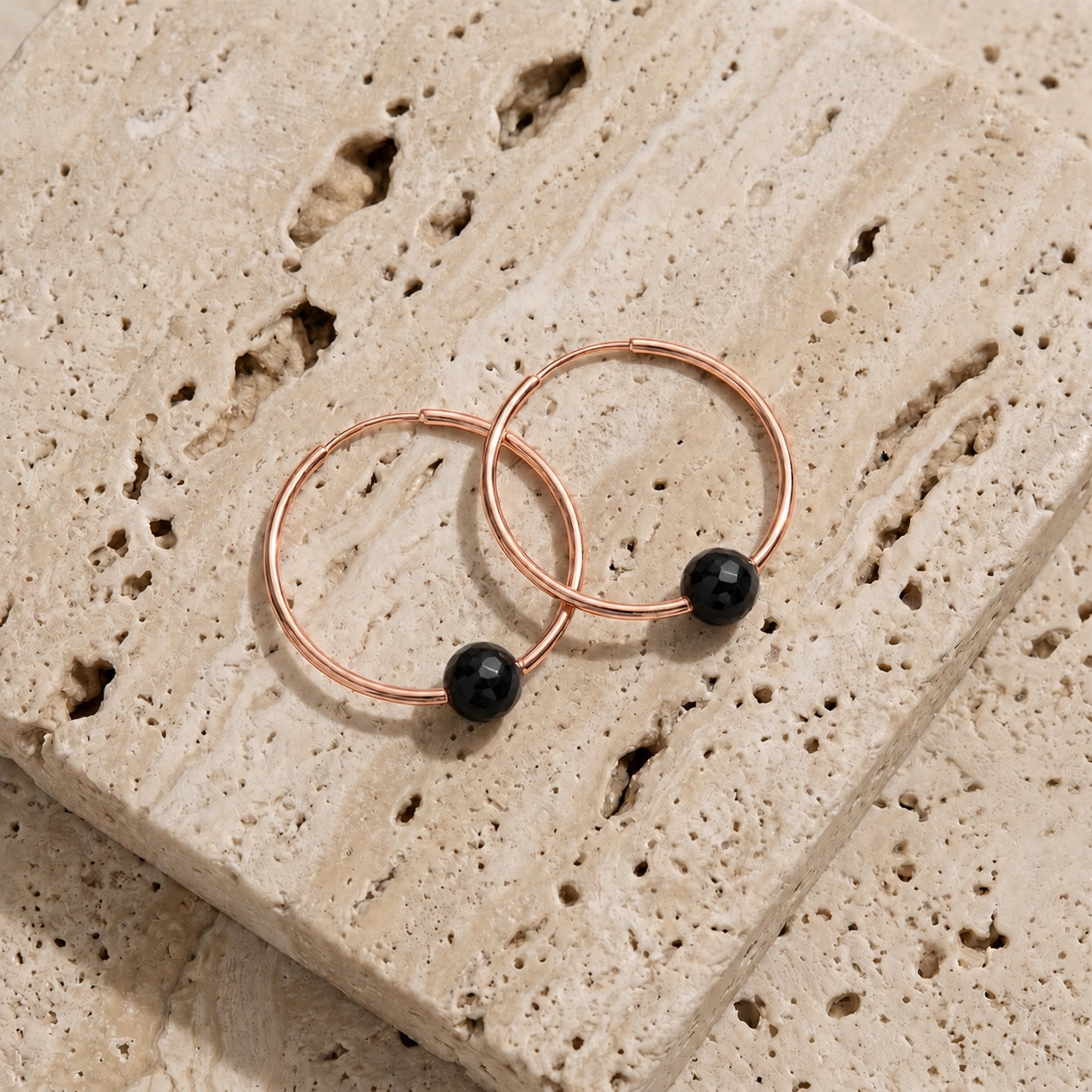 Rose Gold Black Onyx — Mariafilomena