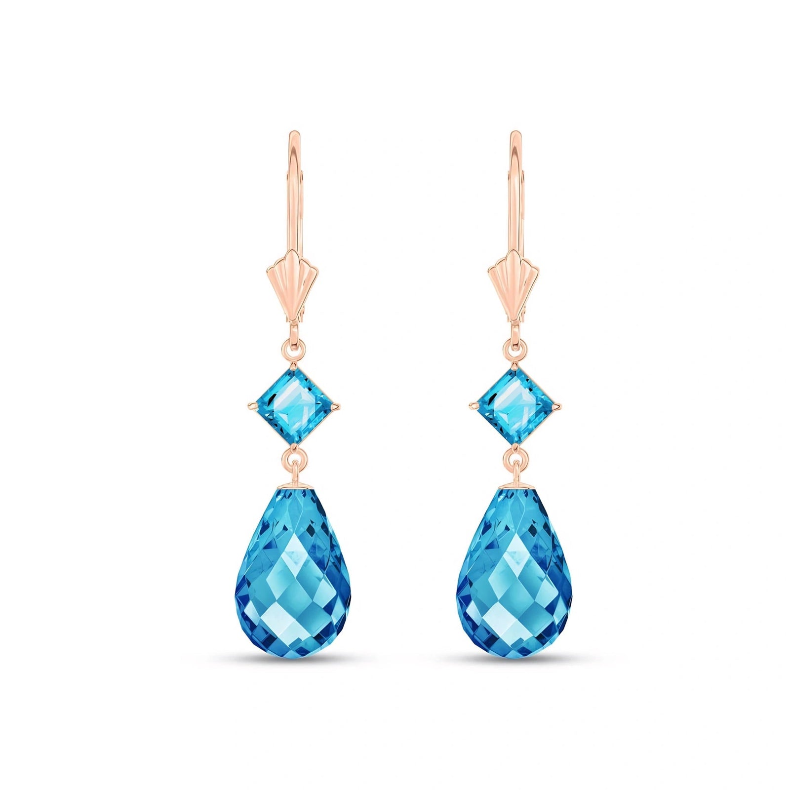 Rose Gold Petal Earrings Citrine 10K — Fabiola