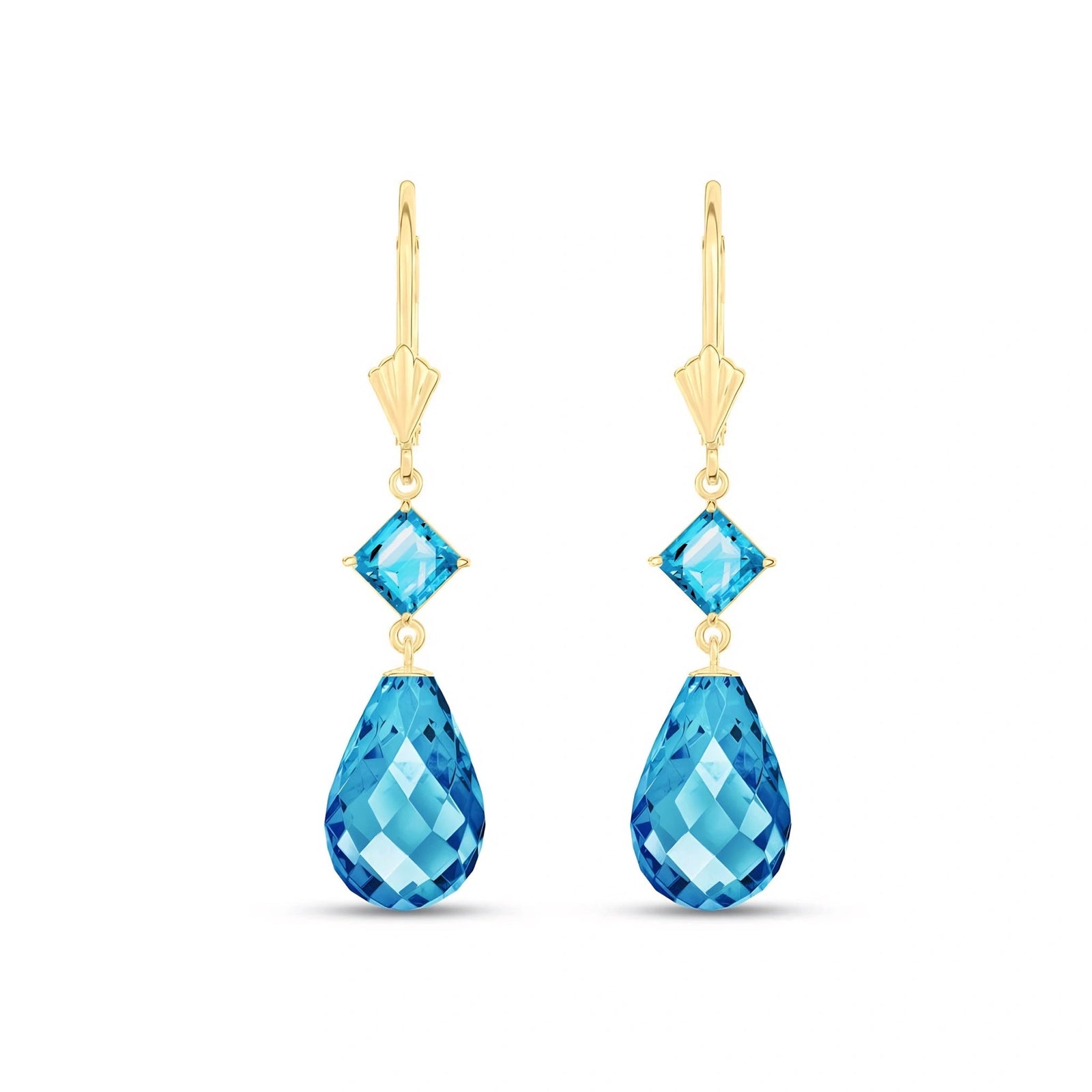 Yellow Gold Petal Earrings Citrine 10K — Fabiola