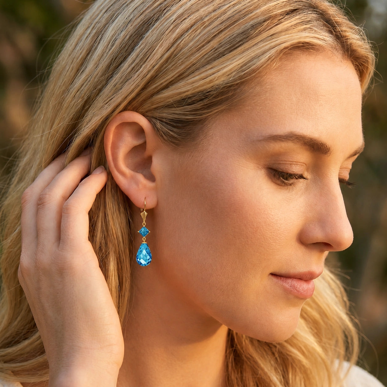 Yellow Gold Petal Earrings Citrine 10K — Fabiola