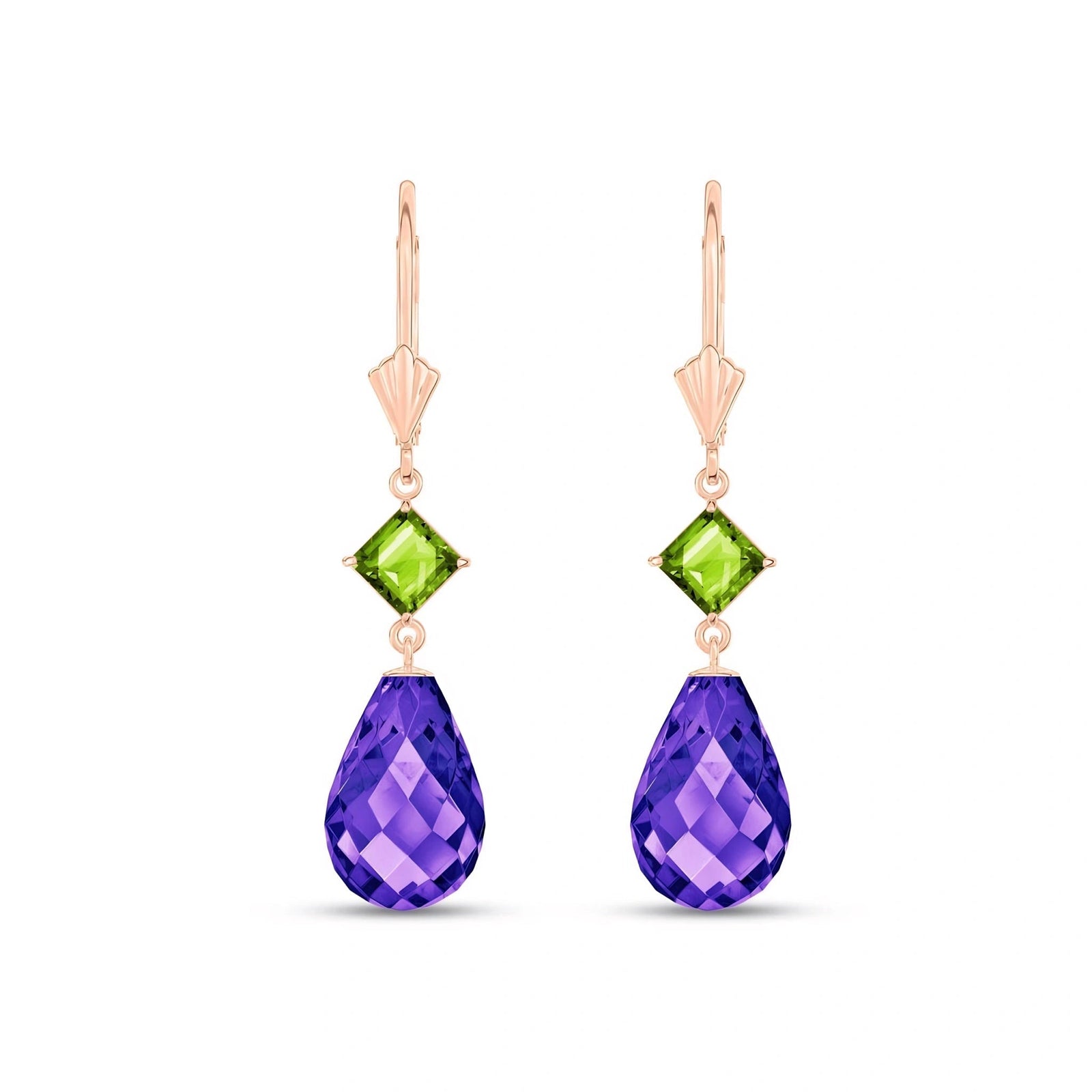 Rose Gold Petal Earrings Pearl 10K — Fabiola