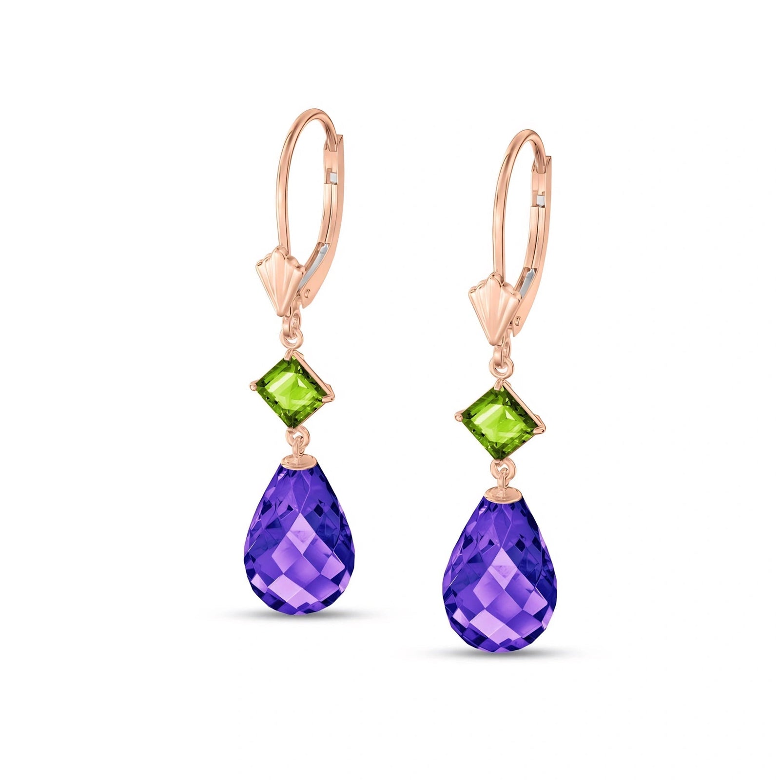 Rose Gold Petal Earrings Pearl 10K — Fabiola