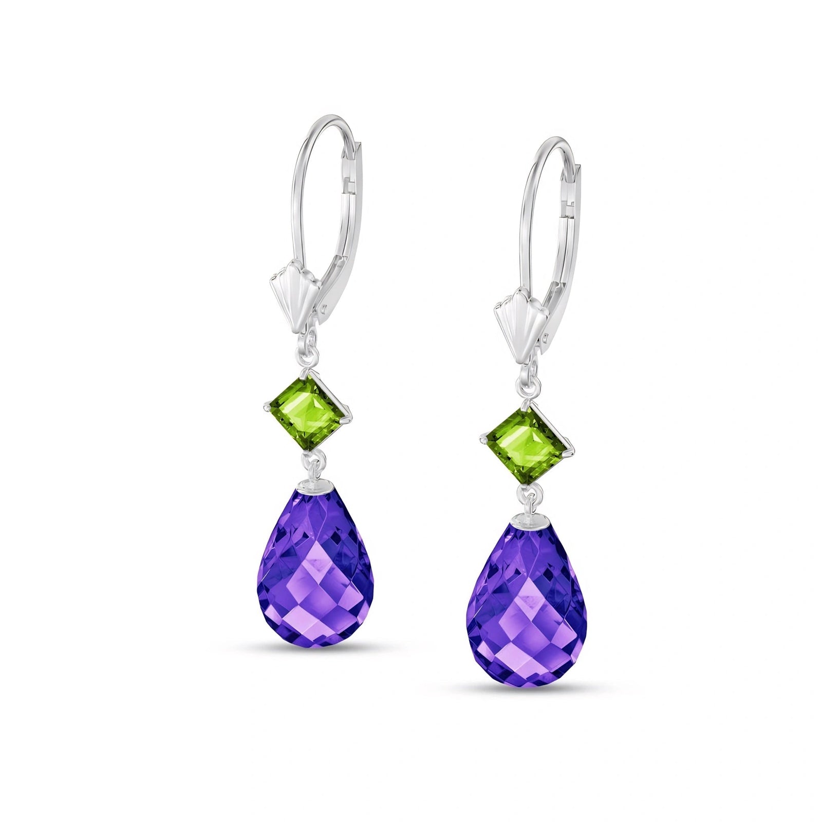 White Gold Petal Earrings Pearl 10K — Fabiola
