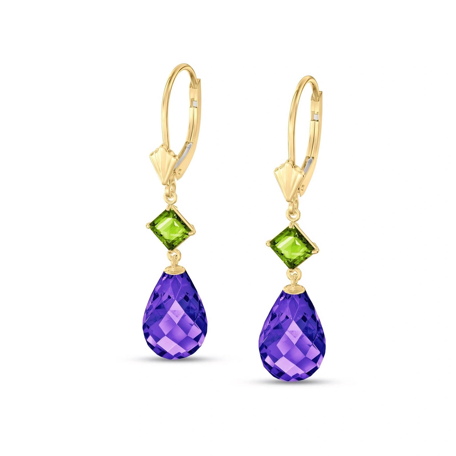 Yellow Gold Petal Earrings Pearl 10K — Fabiola