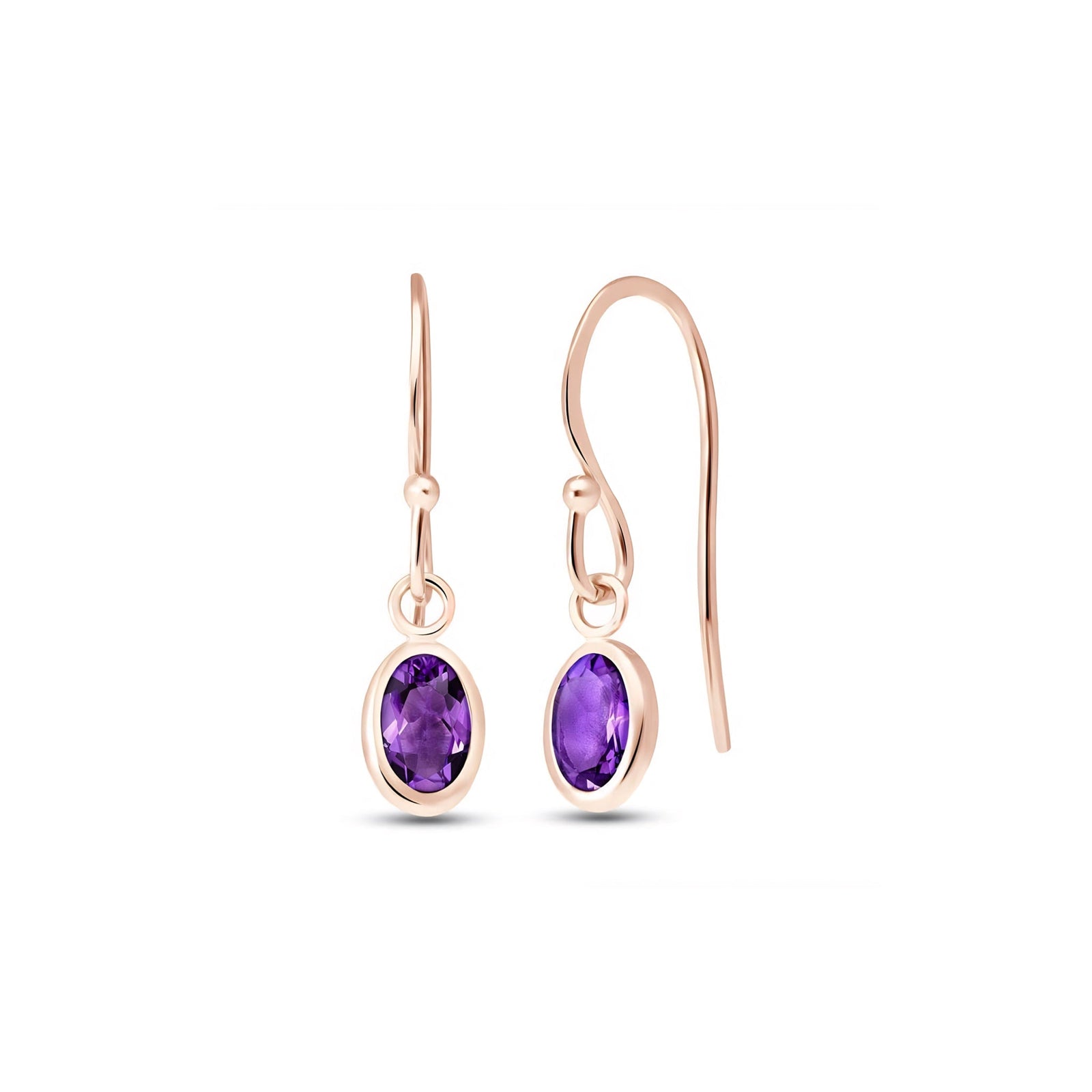 Rose Gold Earrings Citrine 10K — Dalia