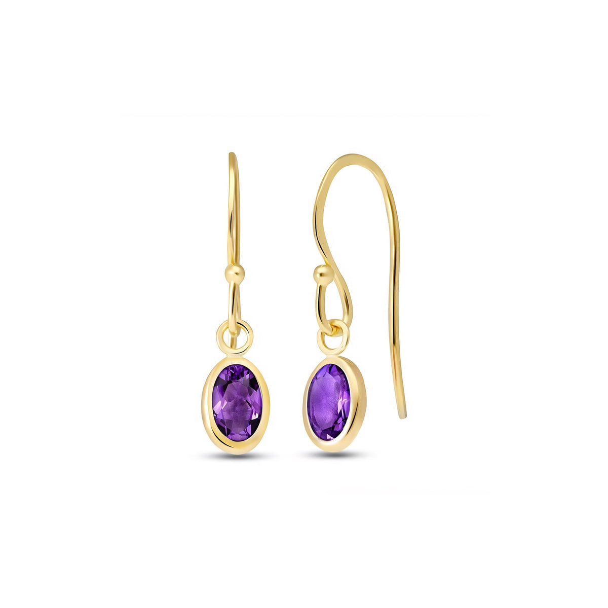 Yellow Gold Earrings Citrine 10K — Dalia