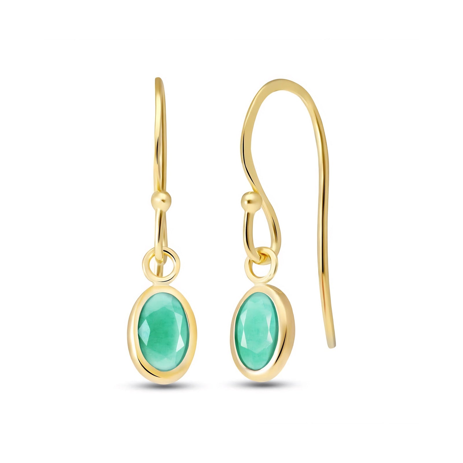 Yellow Gold Earrings Peridot 10K — Dalia