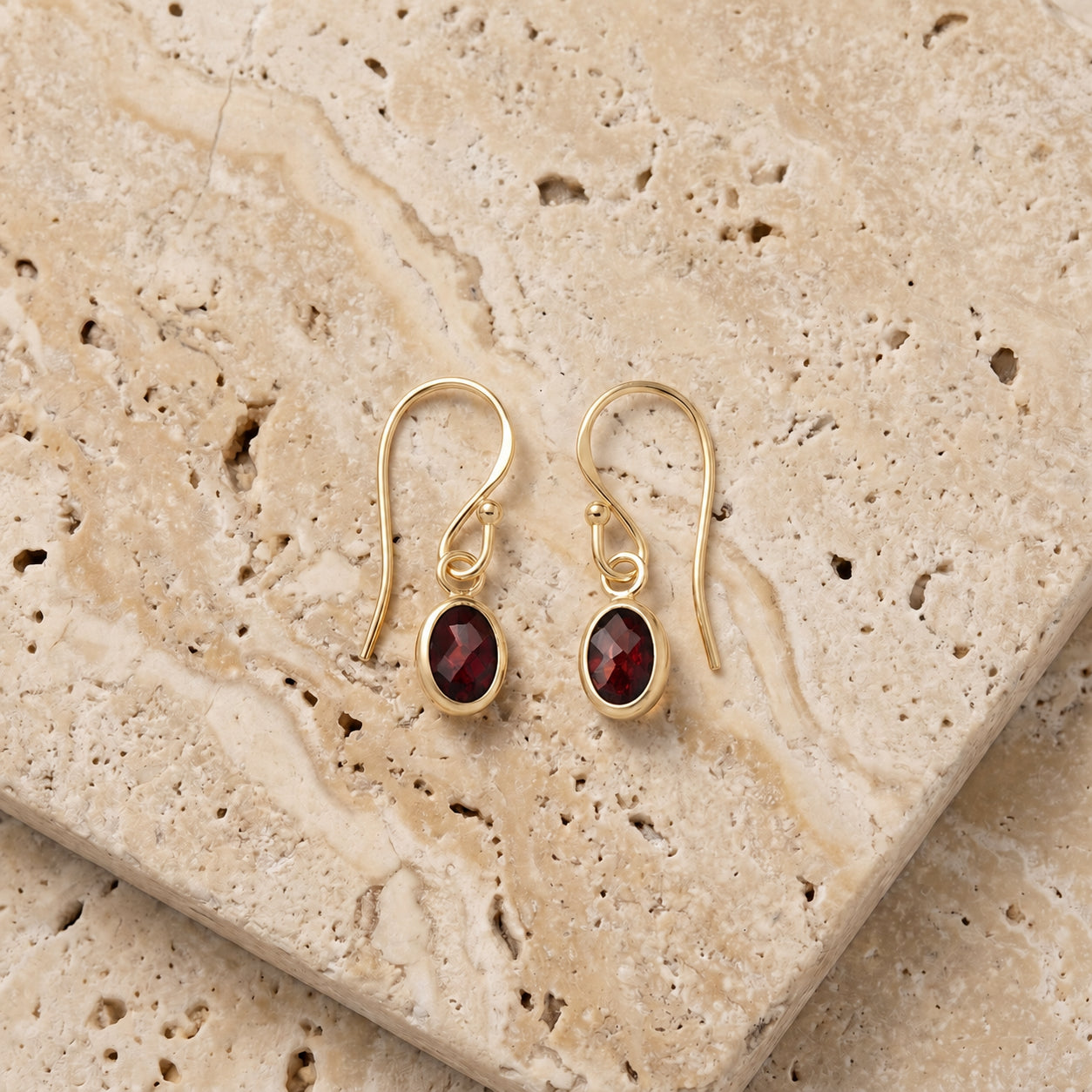 Yellow Gold Earrings Amethyst 10K — Dalia