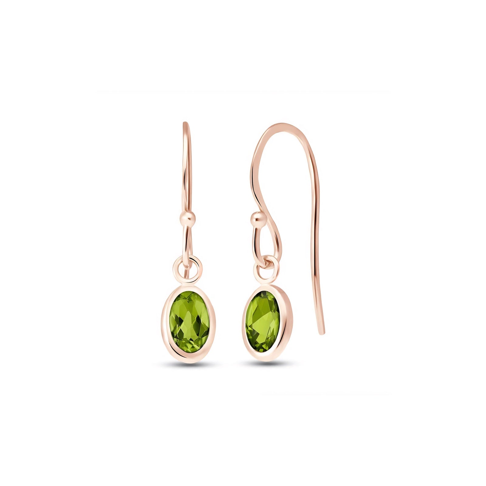 Rose Gold Earrings Aquamarine 10K — Dalia