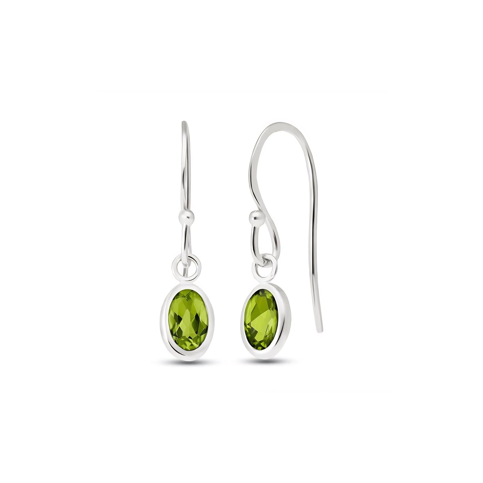 White Gold Earrings Aquamarine 10K — Dalia