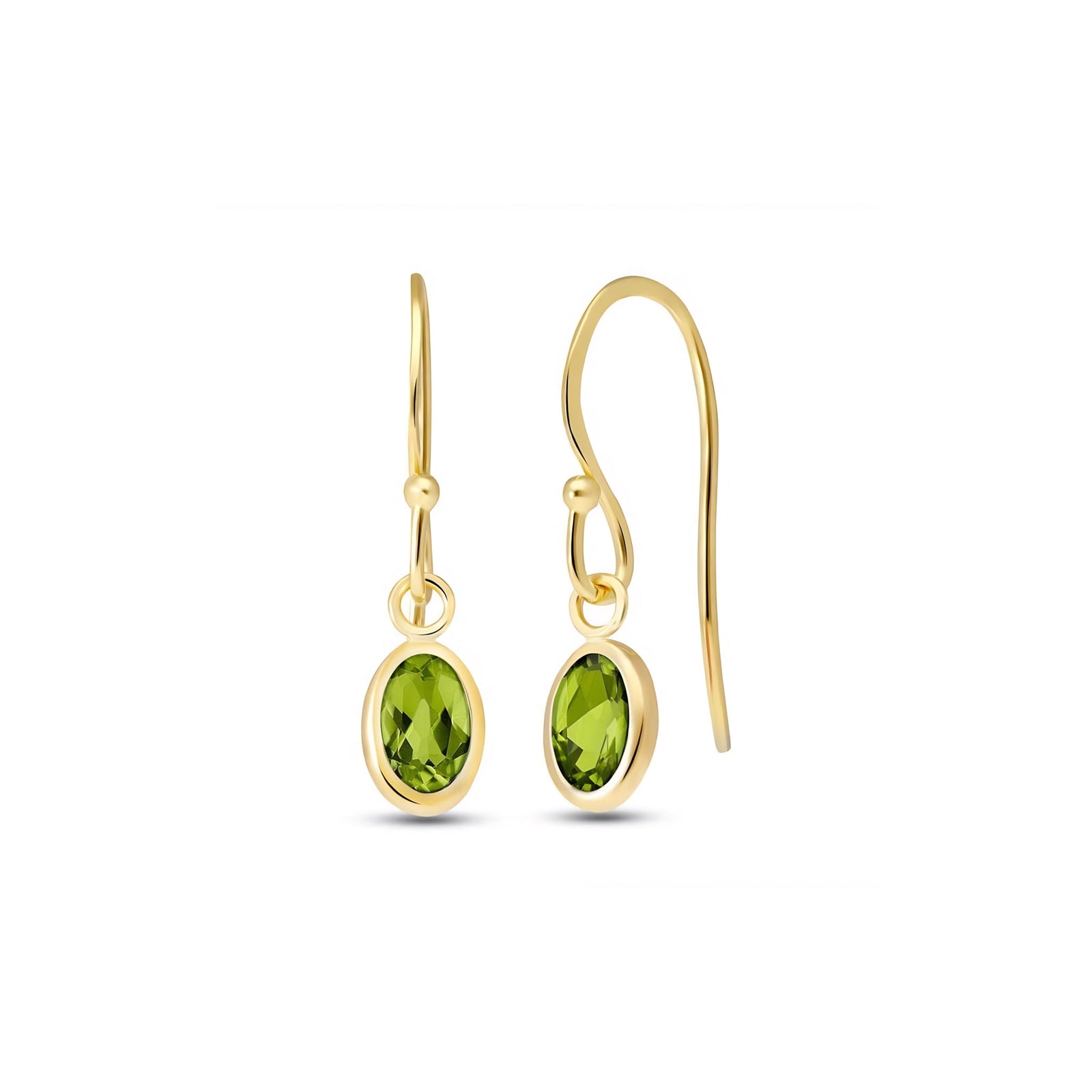 Yellow Gold Earrings Aquamarine 10K — Dalia