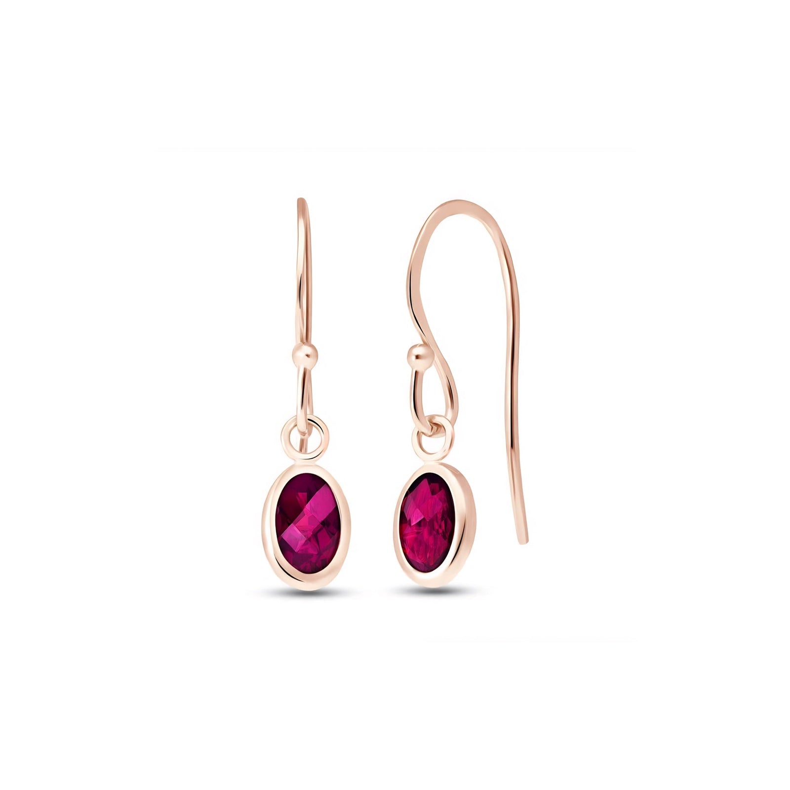 Rose Gold Earrings Tanzanite 10K — Dalia