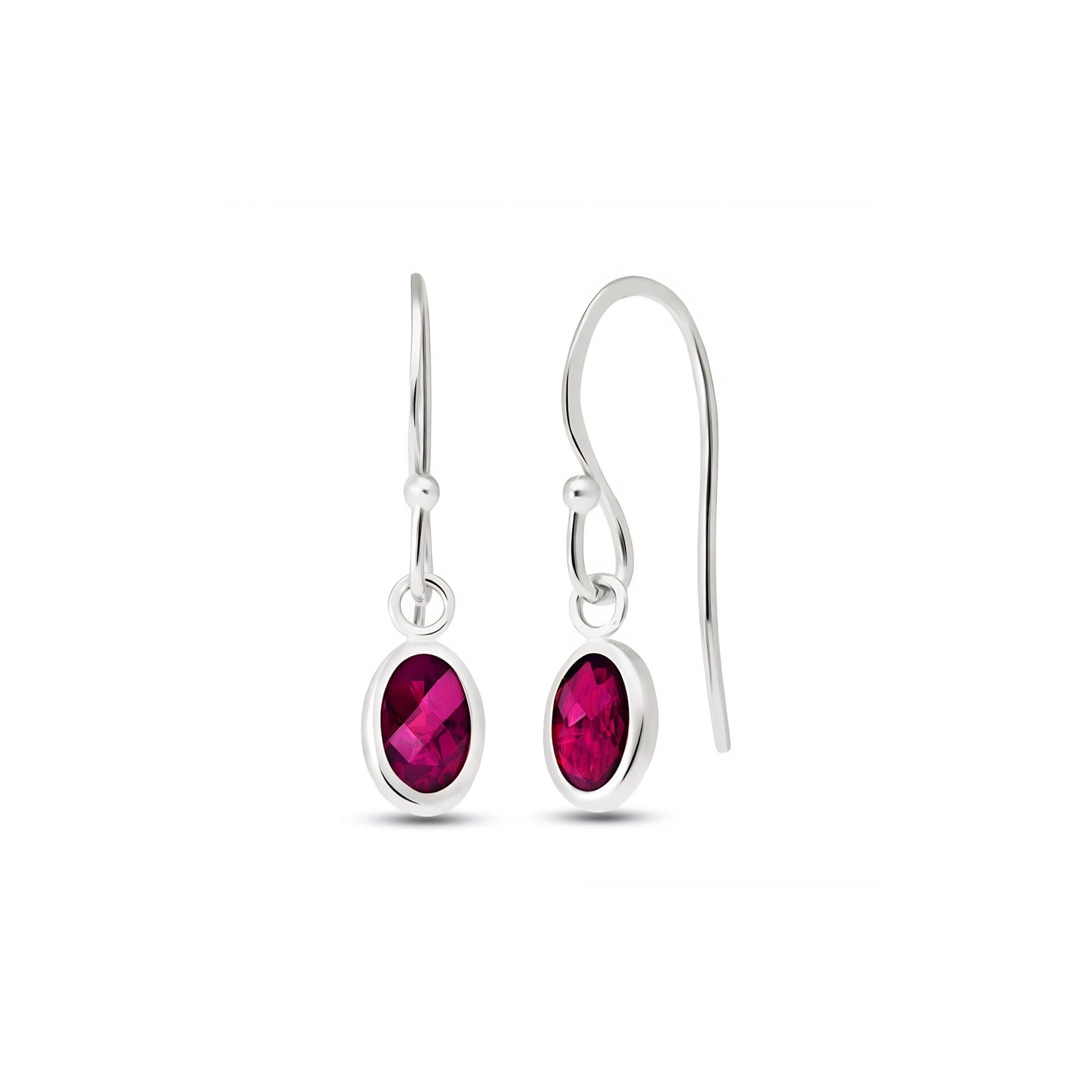 White Gold Earrings Tanzanite 10K — Dalia