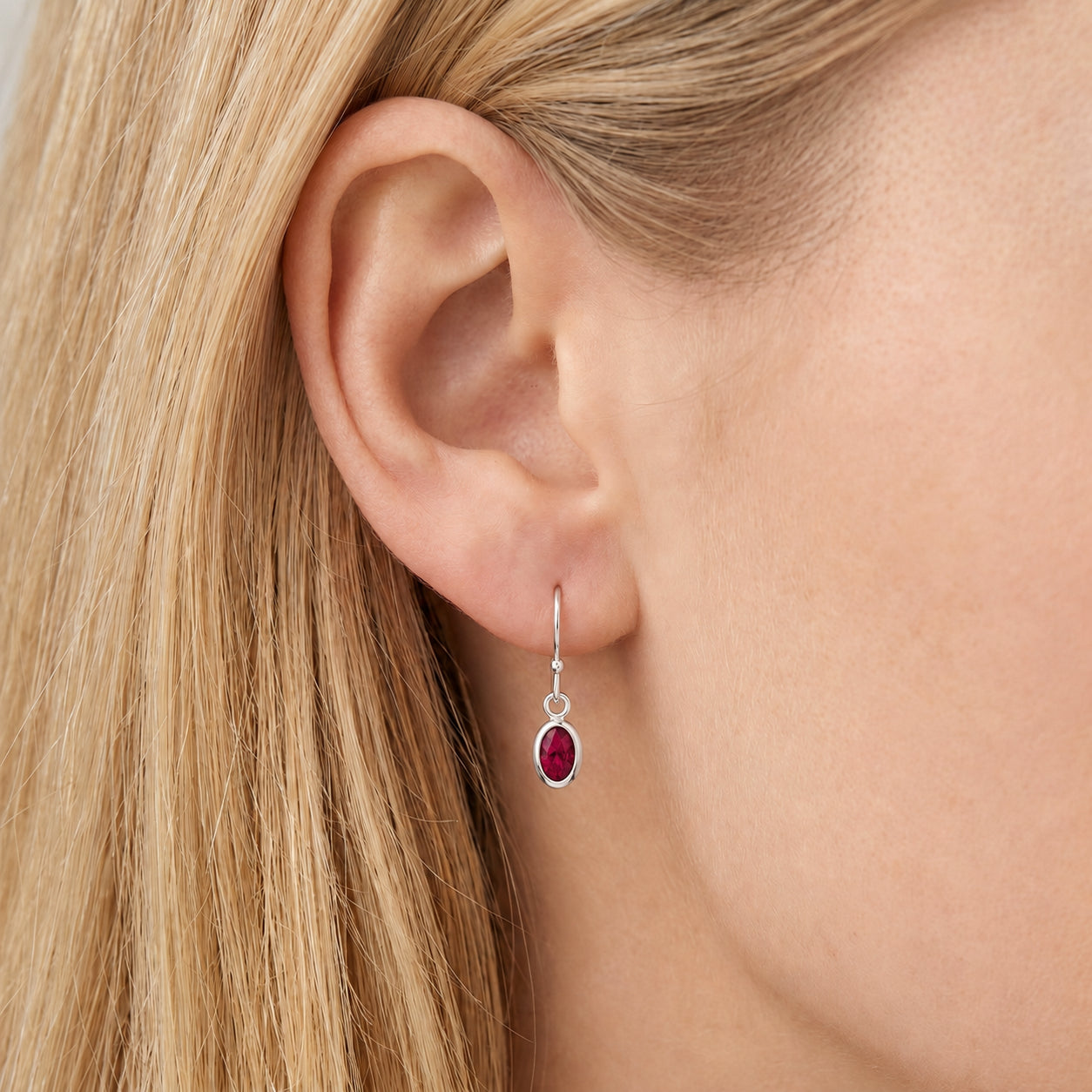 White Gold Earrings Tanzanite 10K — Dalia