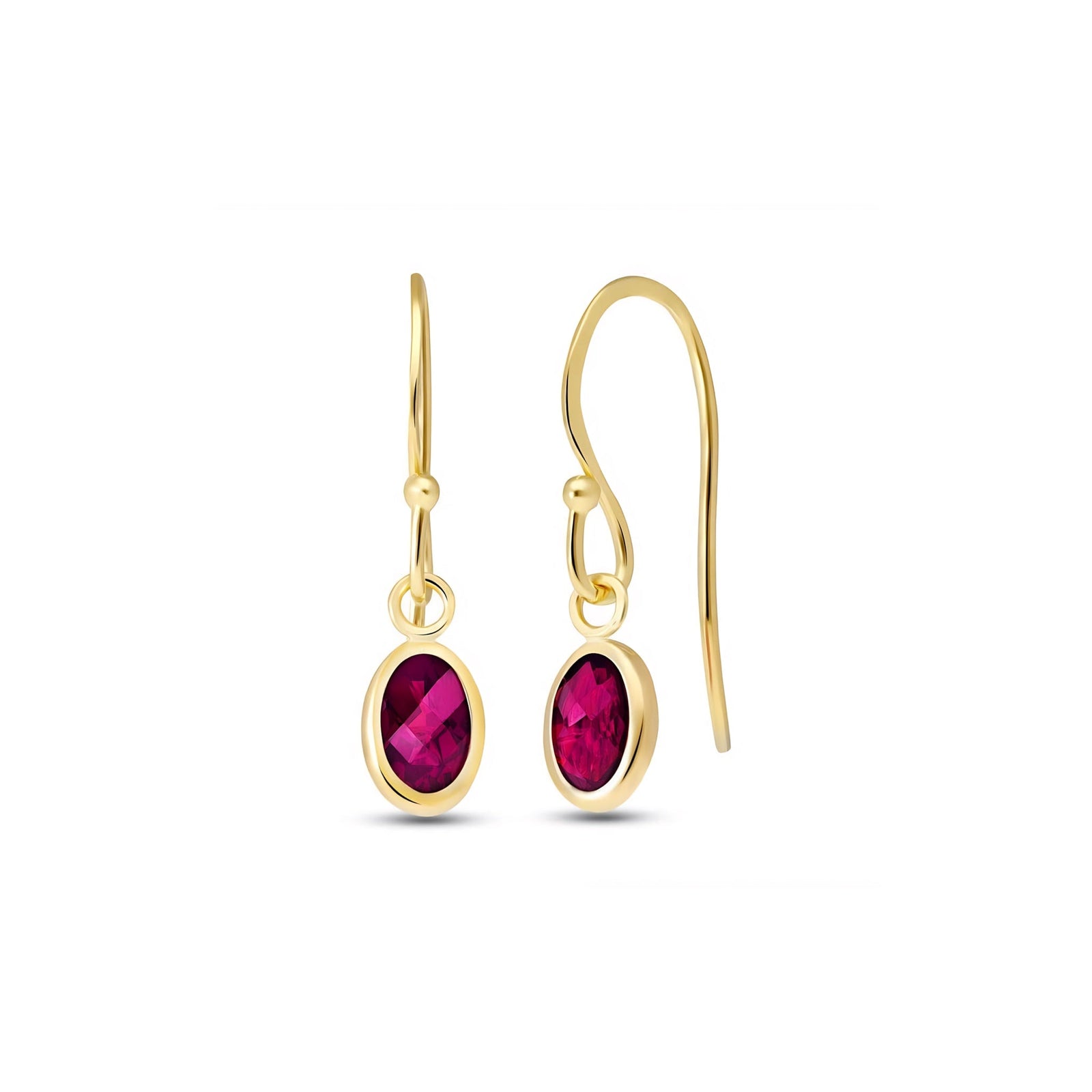 Yellow Gold Earrings Tanzanite 10K — Dalia