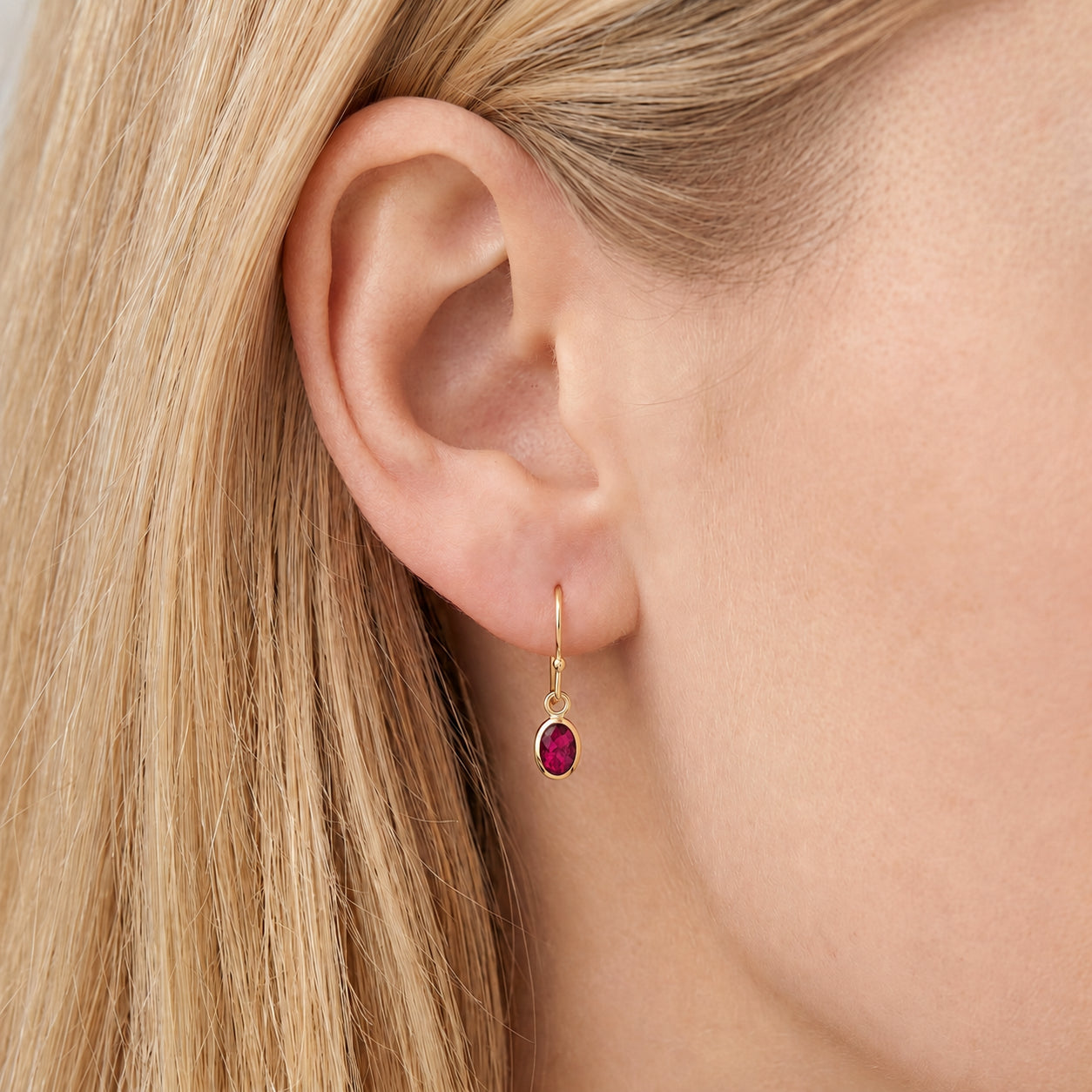Yellow Gold Earrings Tanzanite 10K — Dalia