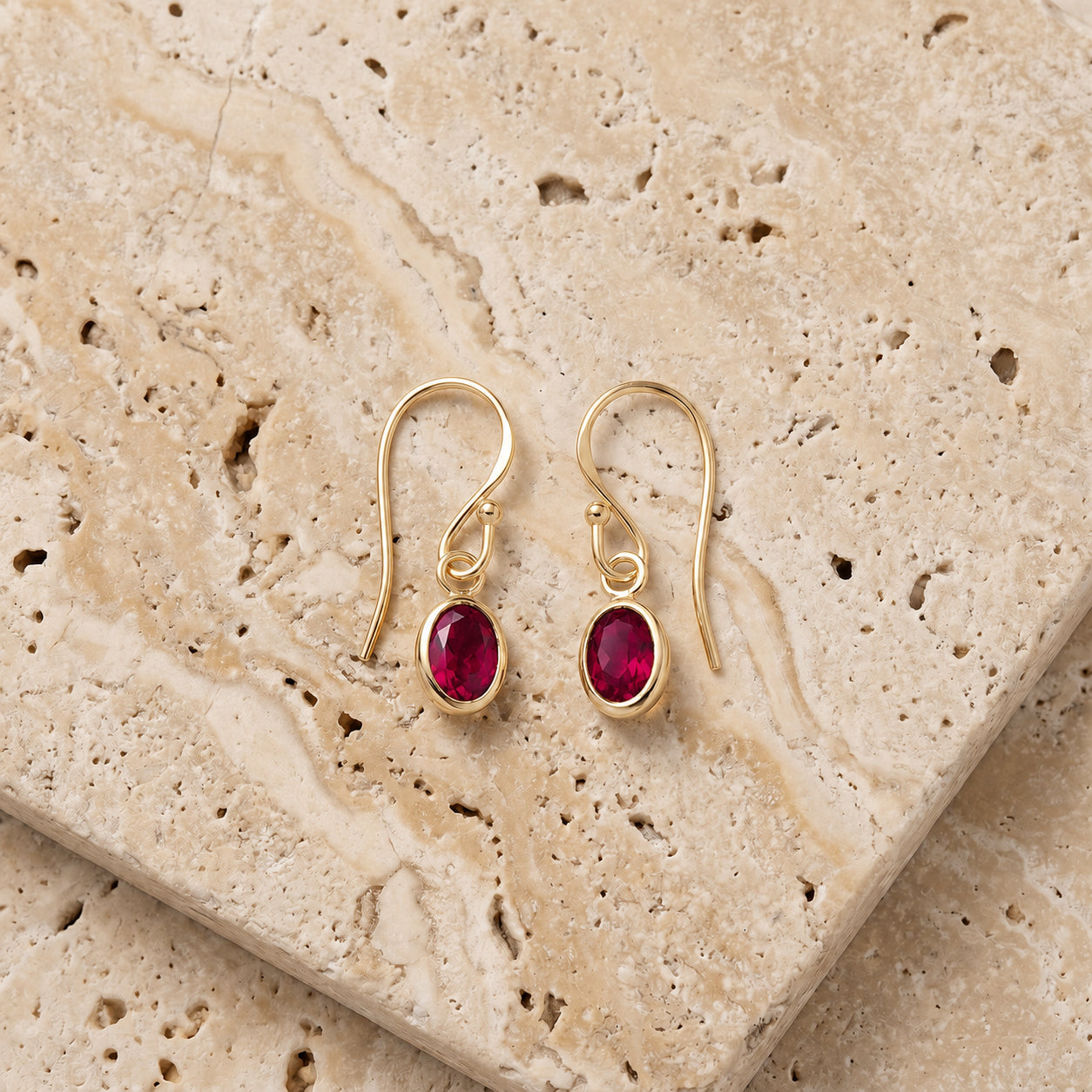 Yellow Gold Earrings Tanzanite 10K — Dalia
