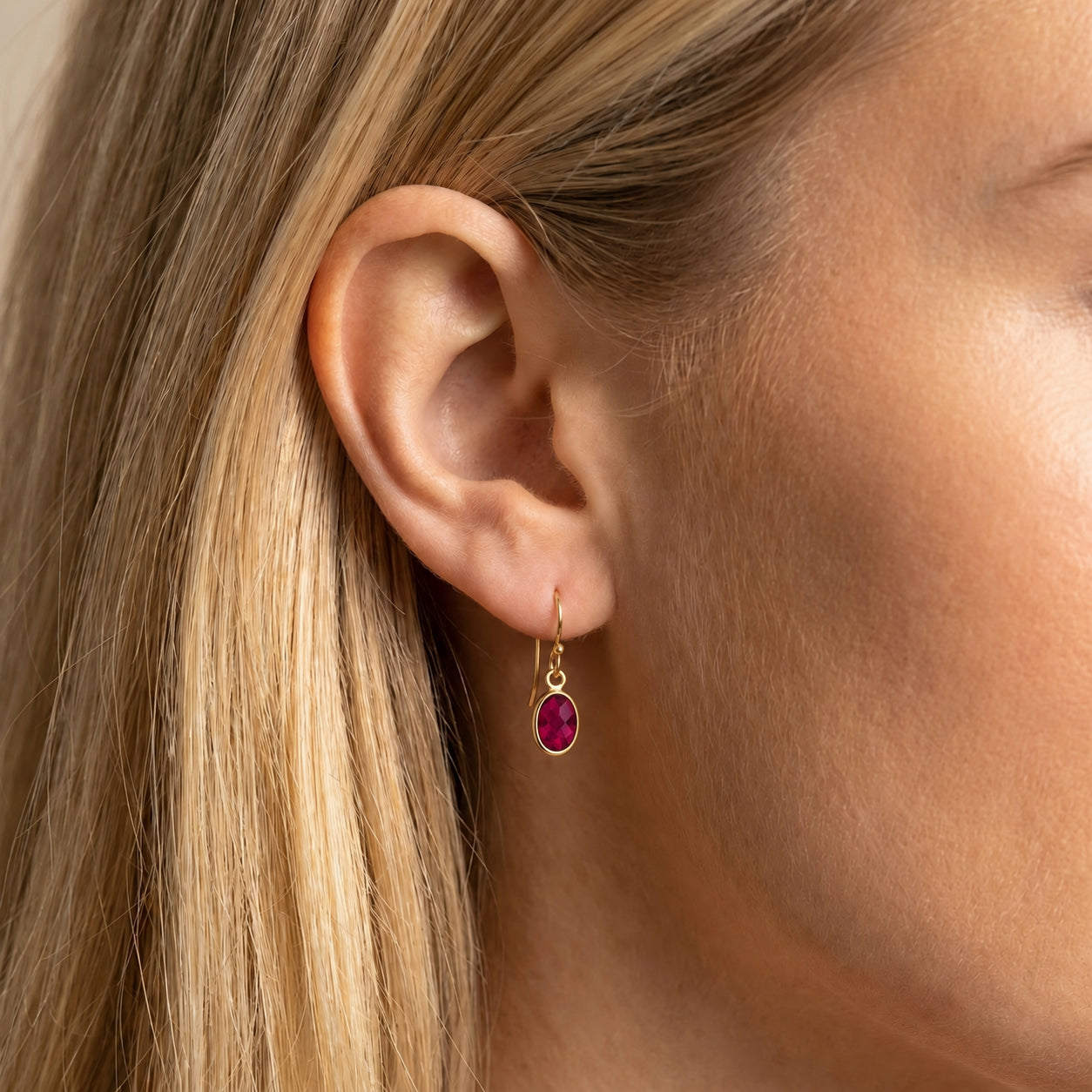 Yellow Gold Earrings Tanzanite 10K — Dalia