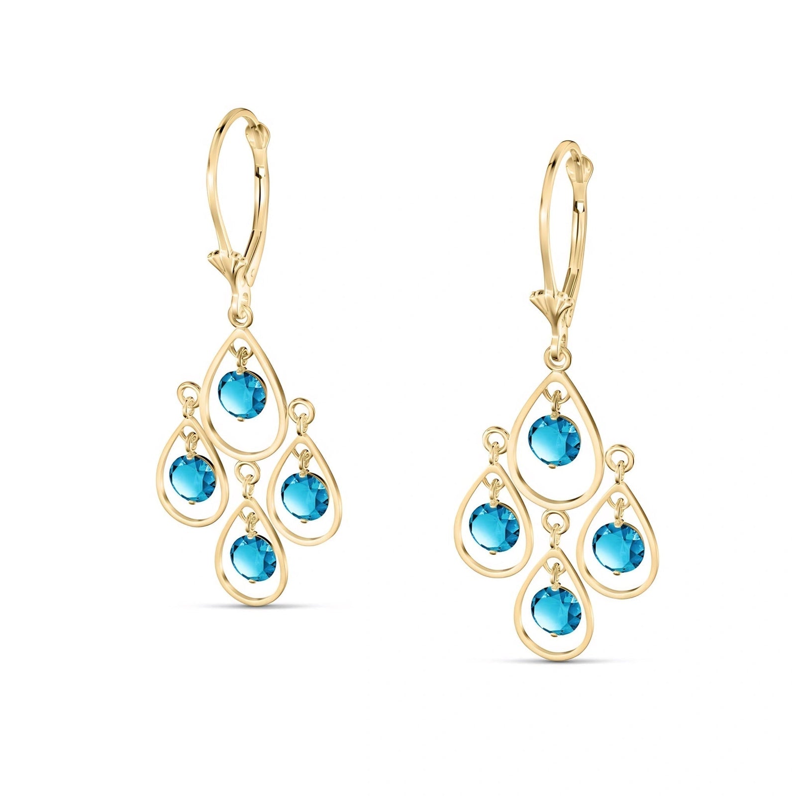 Yellow Gold Blue Topaz — Mariafiorina