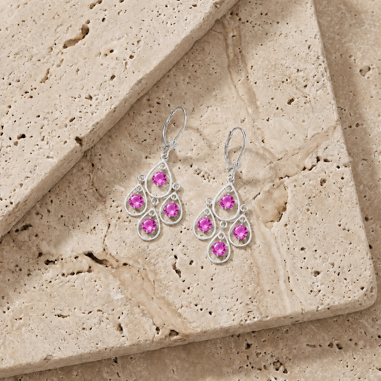 White Gold Pink Topaz — Mariafiorina