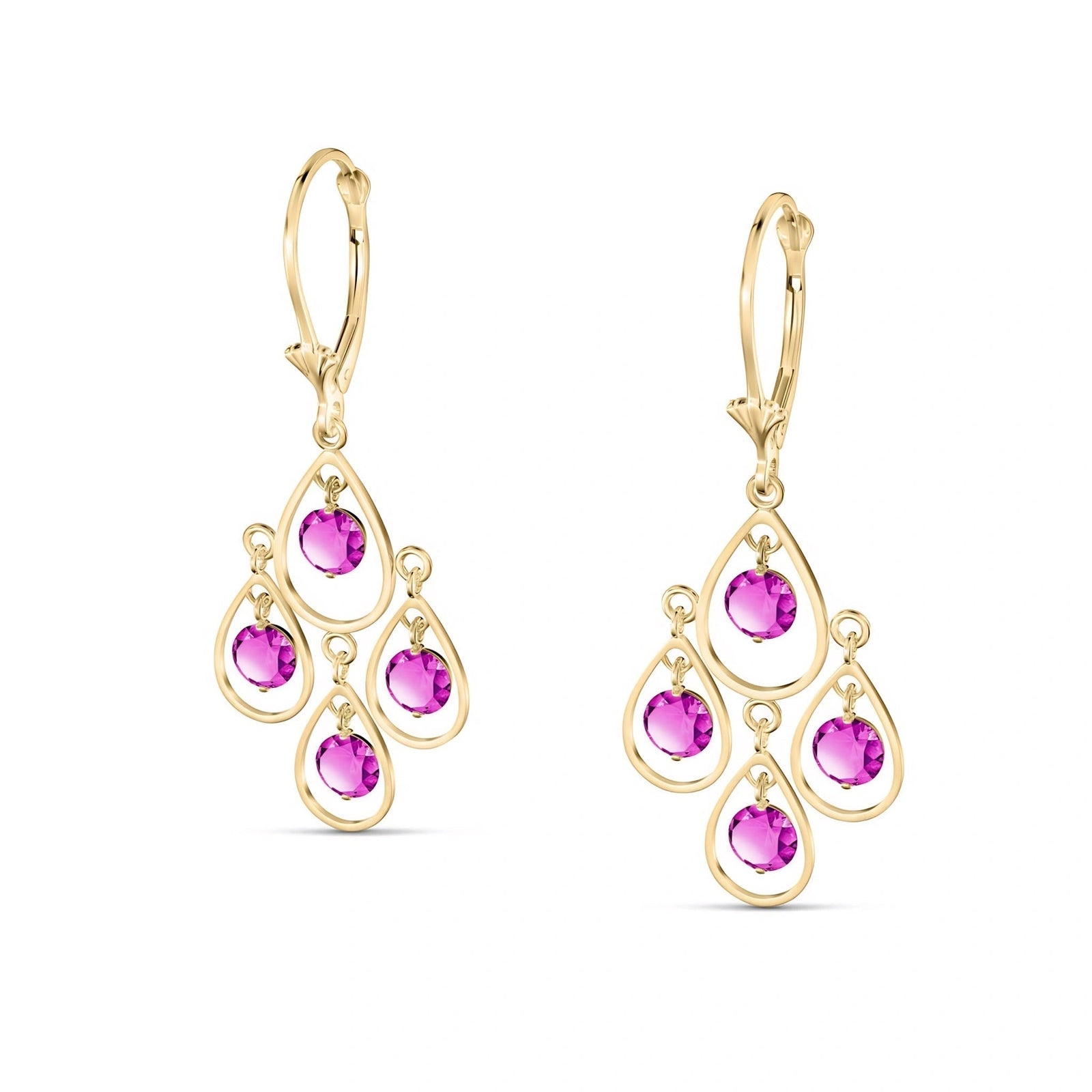 Yellow Gold Pink Topaz — Mariafiorina