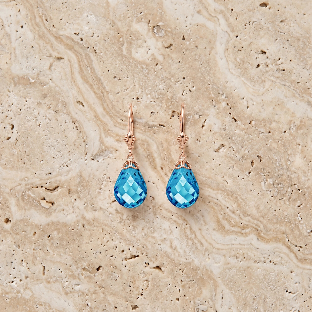 Rose Gold Blue Topaz — Mariaflaminia
