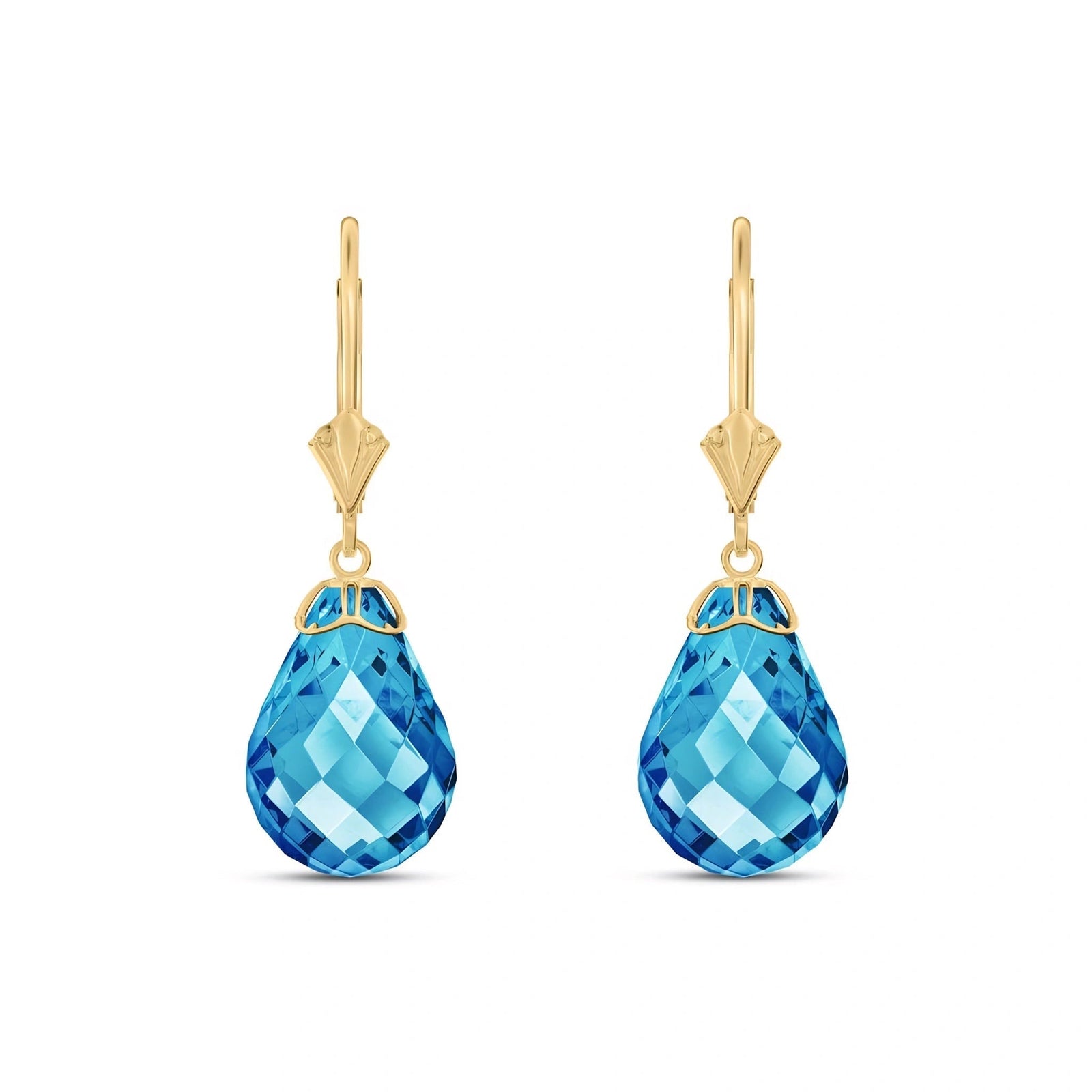 Yellow Gold Blue Topaz — Mariaflaminia