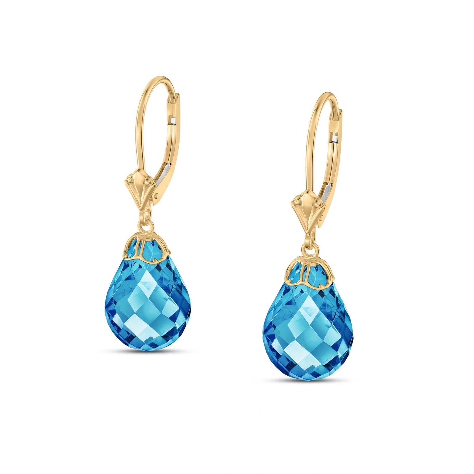 Yellow Gold Blue Topaz — Mariaflaminia