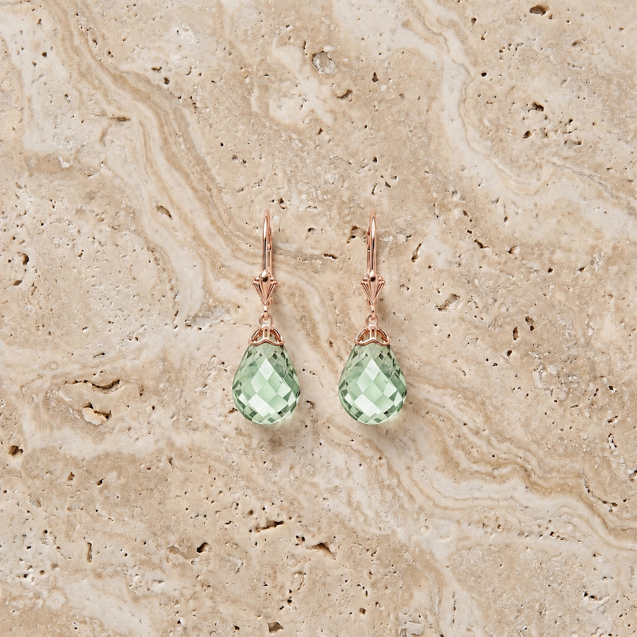 Rose Gold Green Amethyst — Mariaflaminia