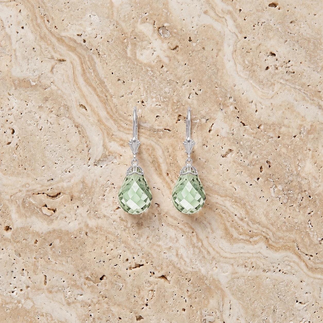 White Gold Green Amethyst — Mariaflaminia