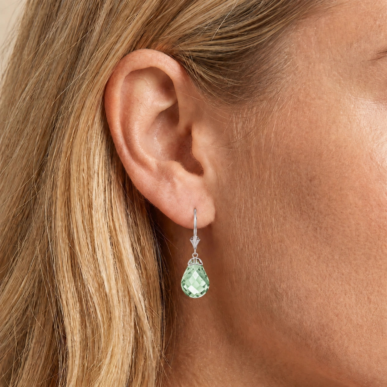 White Gold Green Amethyst — Mariaflaminia