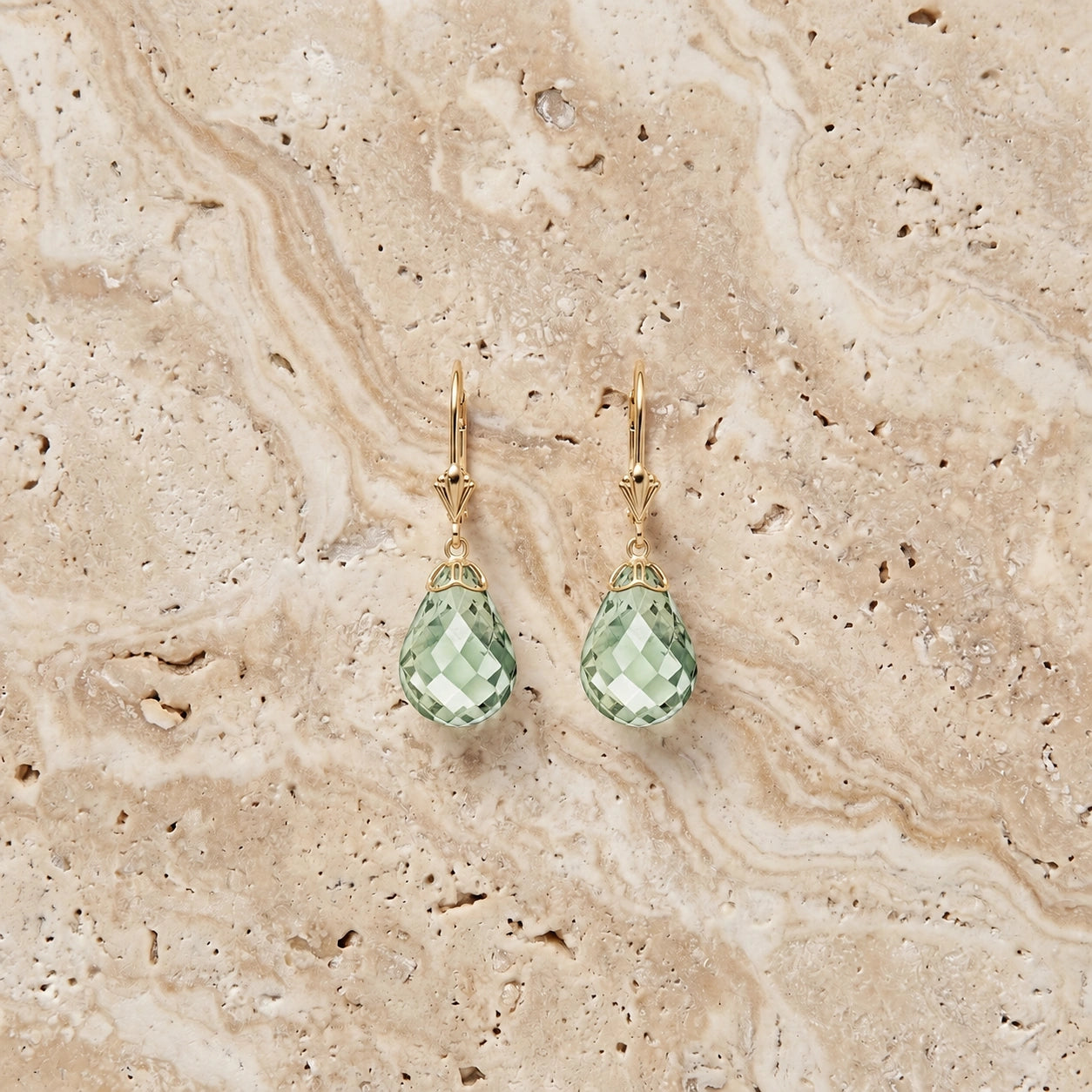 Yellow Gold Green Amethyst — Mariaflaminia