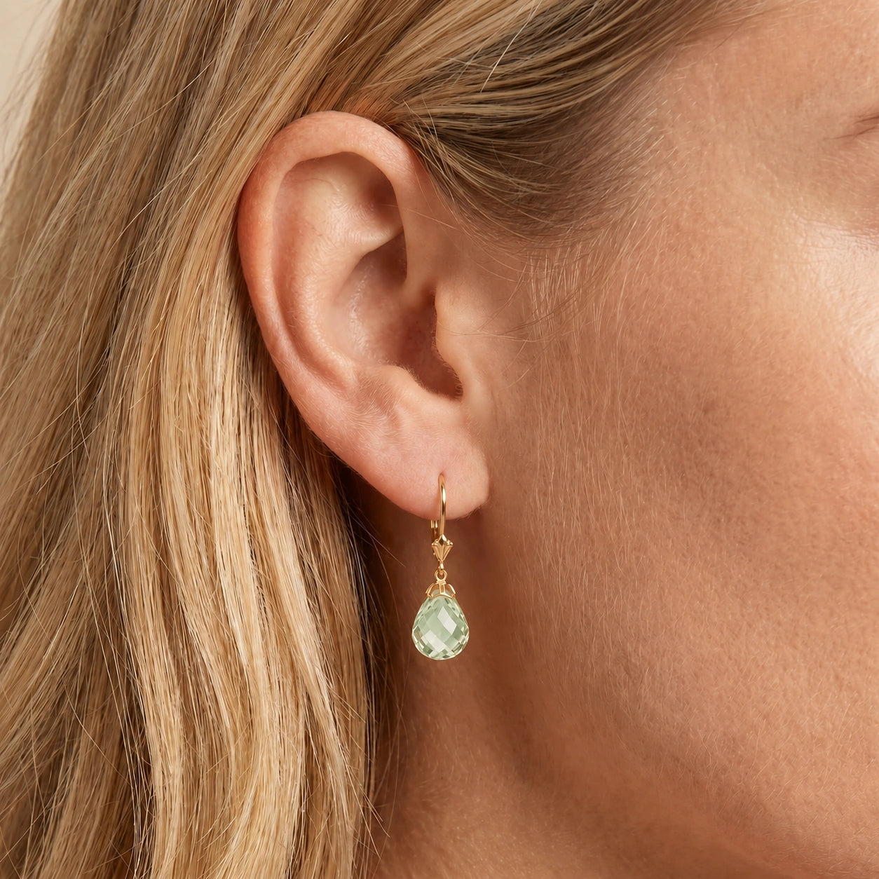 Yellow Gold Green Amethyst — Mariaflaminia
