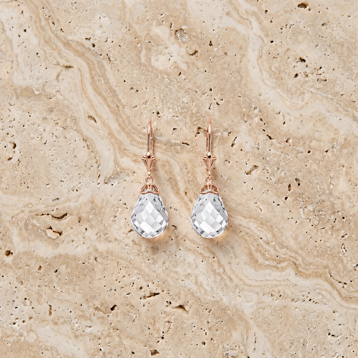 Rose Gold White Topaz — Mariaflaminia