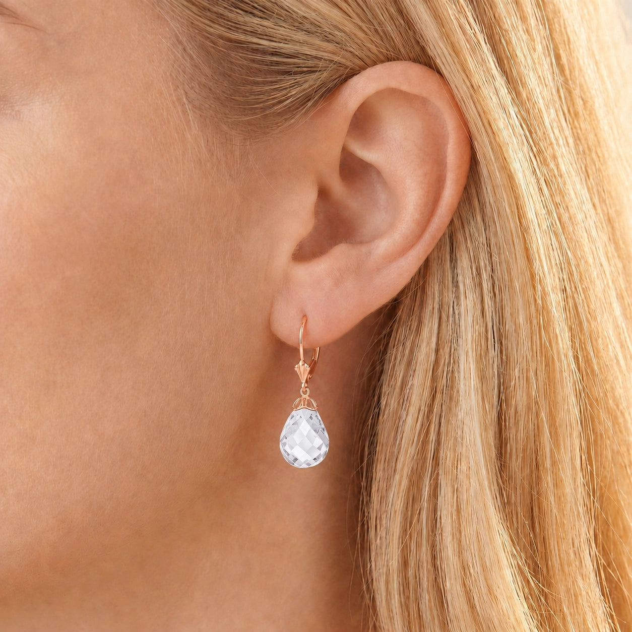 Rose Gold White Topaz — Mariaflaminia