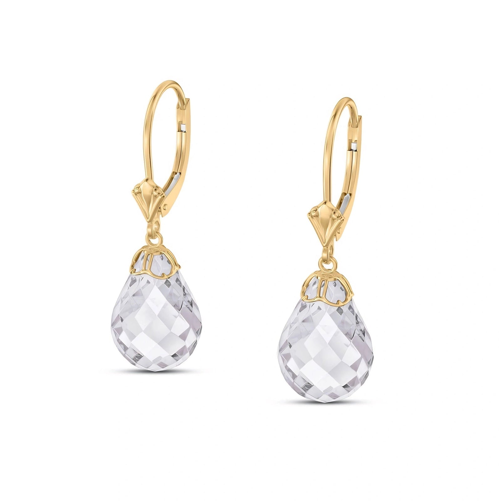 Yellow Gold White Topaz — Mariaflaminia